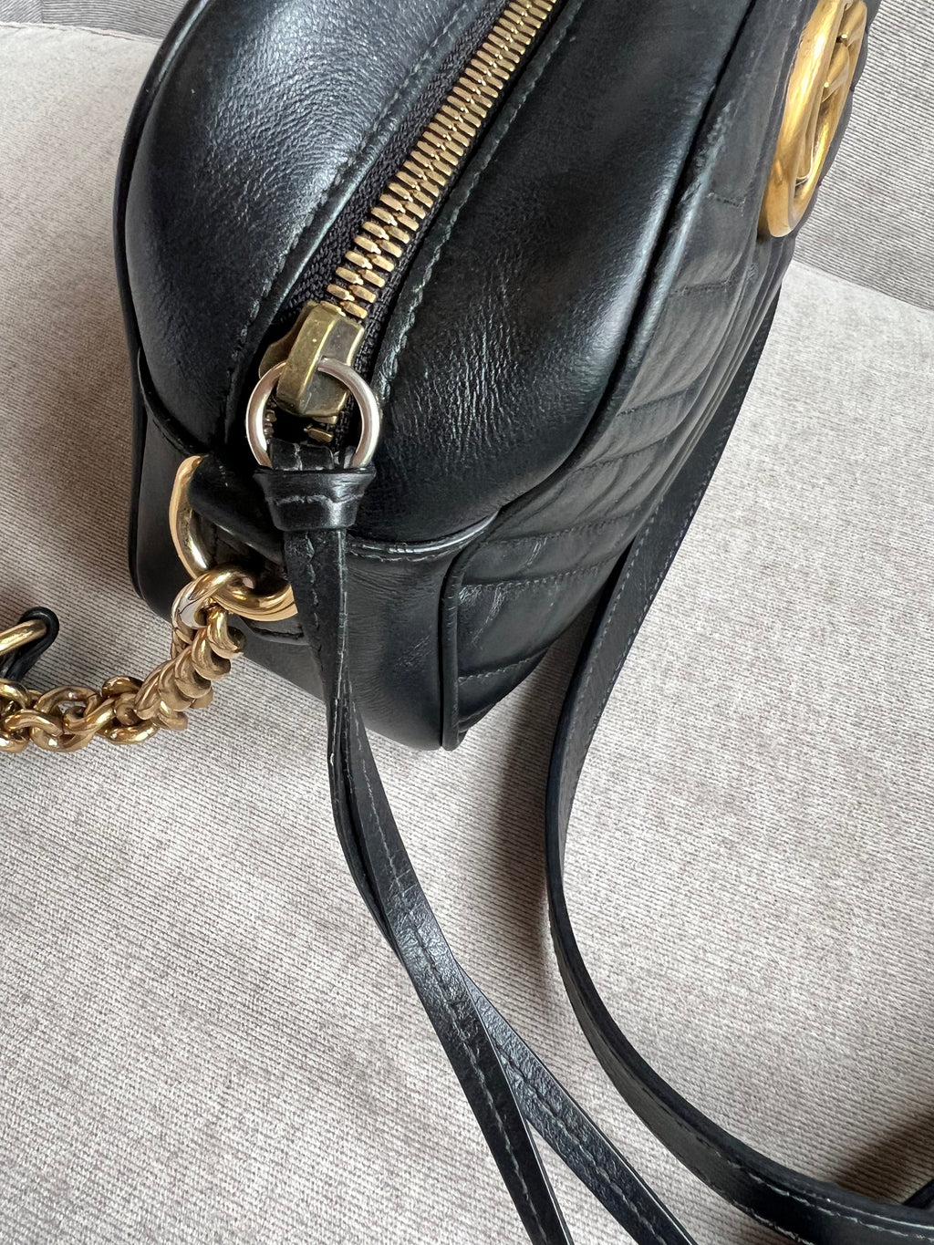 Gucci GG Black Marmont Small Shoulder Bag