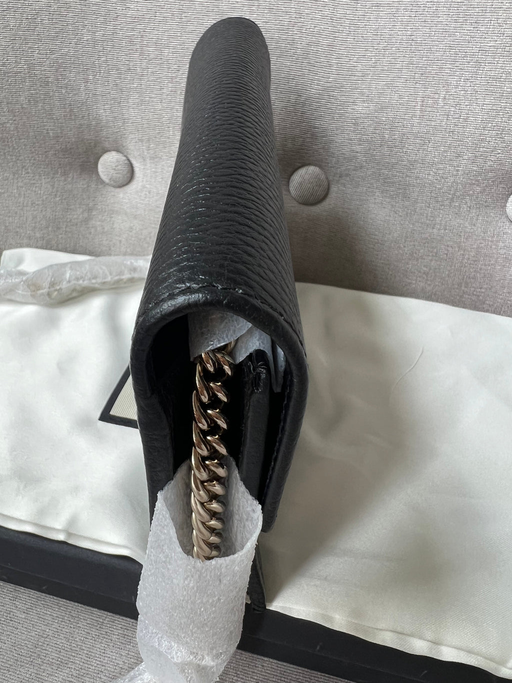 Gucci Black Interlocking Chain Wallet