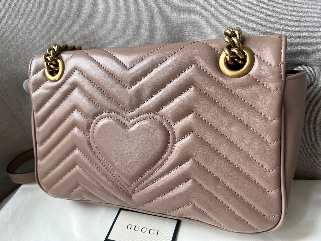 Gucci GG Dusty Pink Marmont Small Shoulder Bag (RRP £1800)