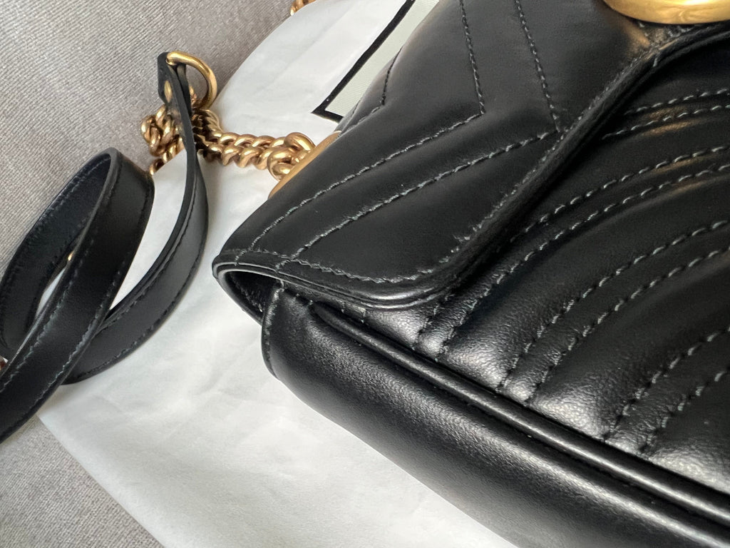 Gucci GG Black Marmont Mini Shoulder Bag
