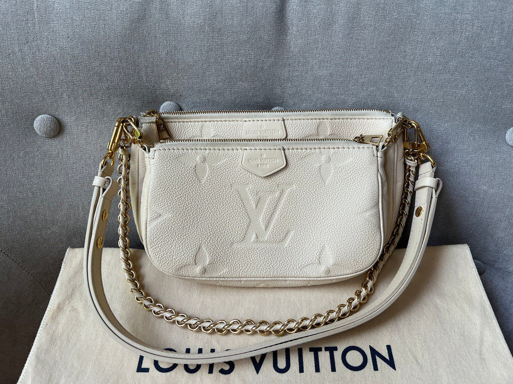 Louis Vuitton Multi Pochette Accessoires Creme Empreinte (RRP £2110)
