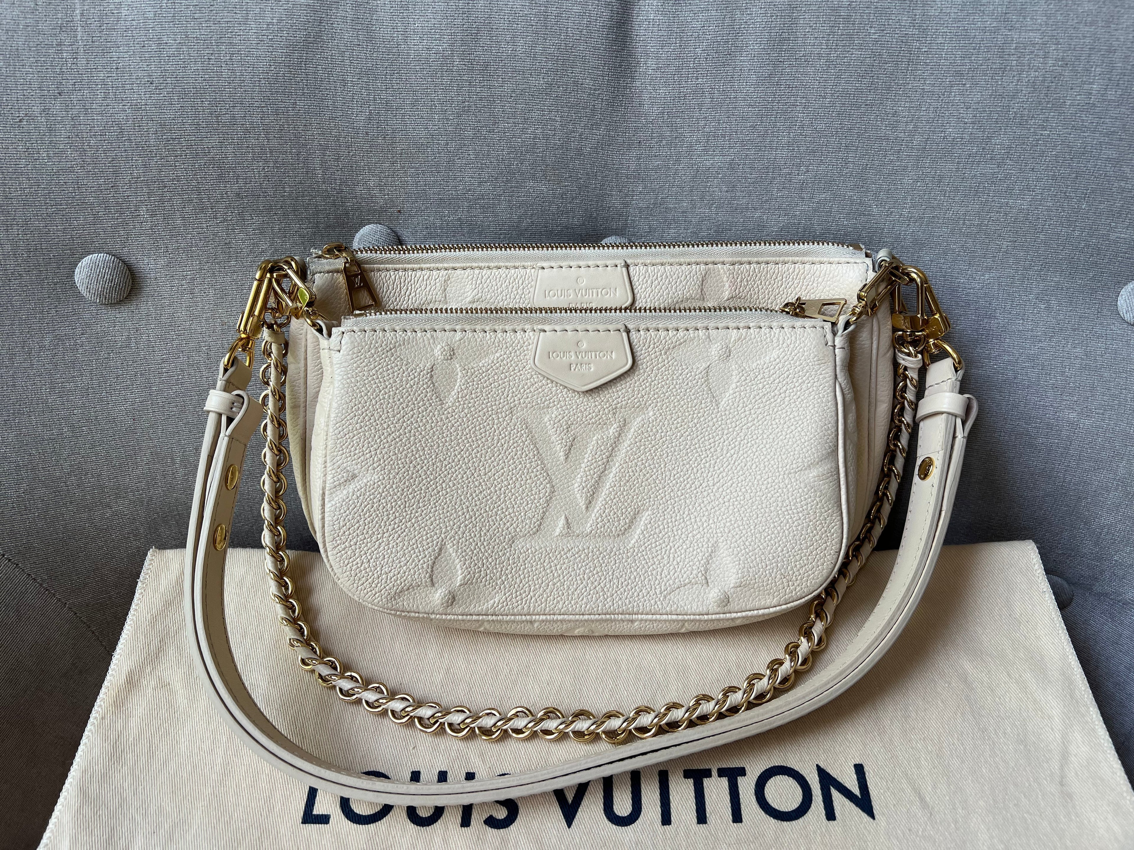 Louis Vuitton Multi Pochette Accessoires Creme Empreinte (RRP £2110)