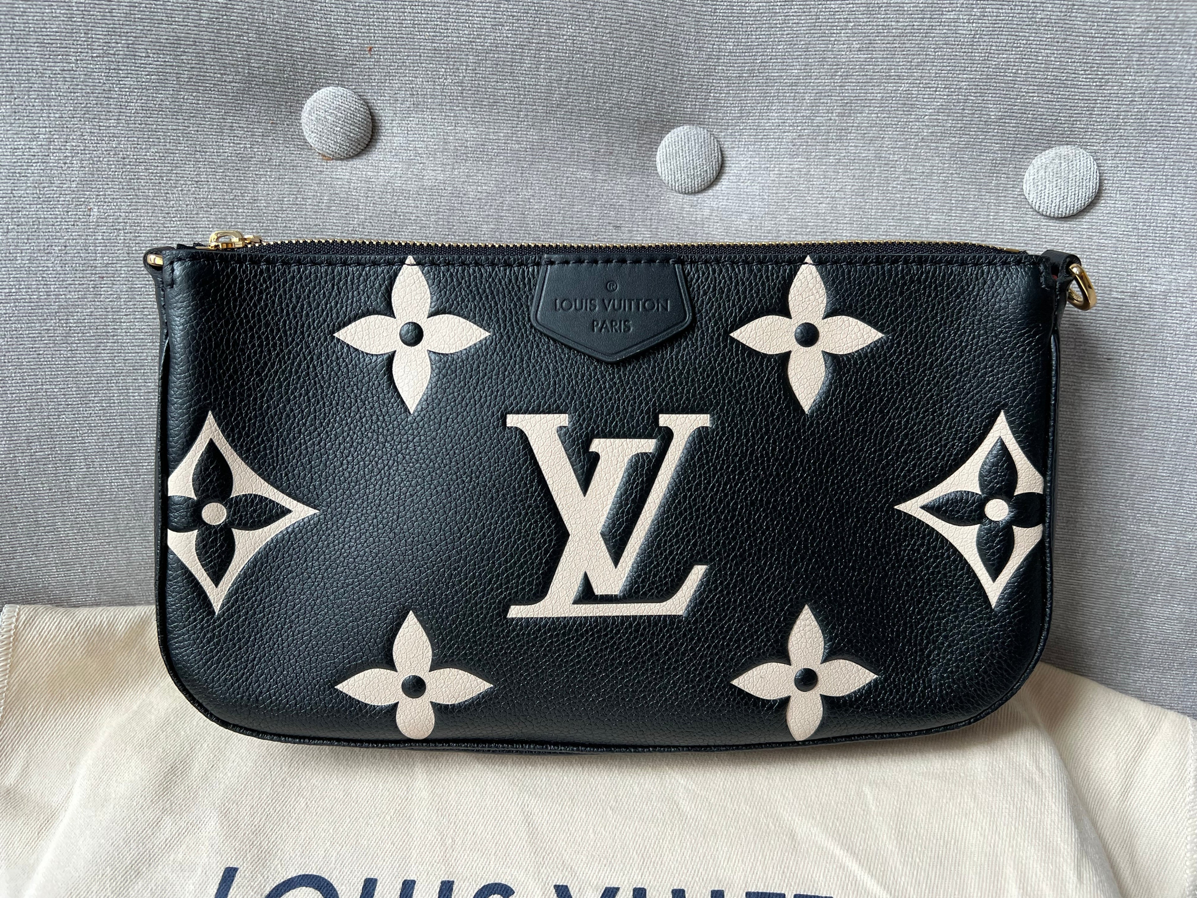 Louis Vuitton Multi Pochette Accessoires Black Beige Empreinte (RRP £2120)