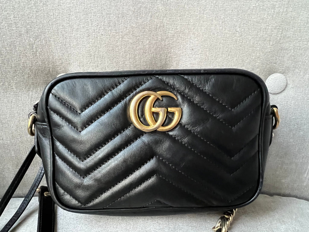 Gucci GG Black Marmont Mini Shoulder Bag (RRP £1,160)