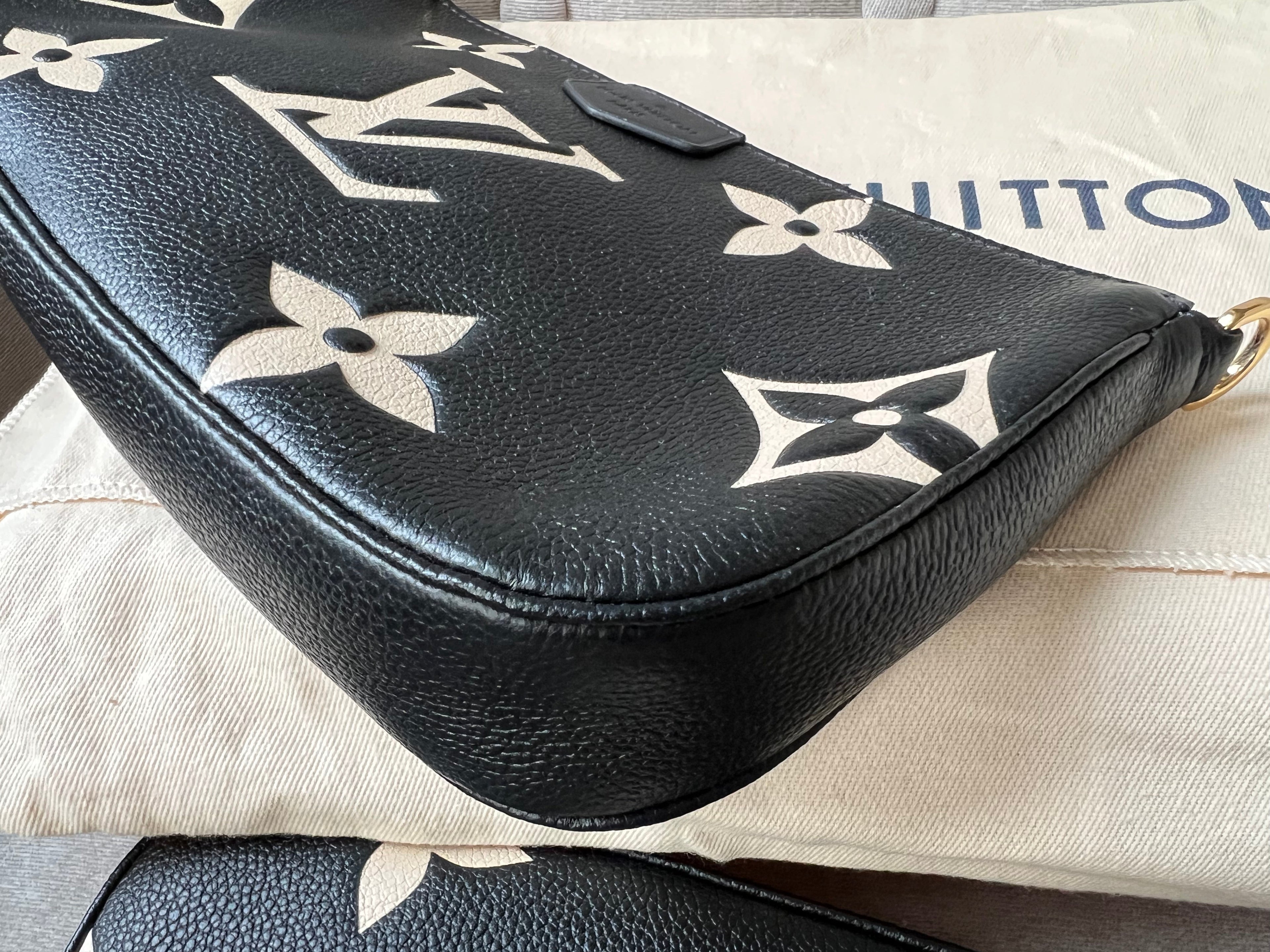 Louis Vuitton Multi Pochette Accessoires Black Beige Empreinte (RRP £2120)