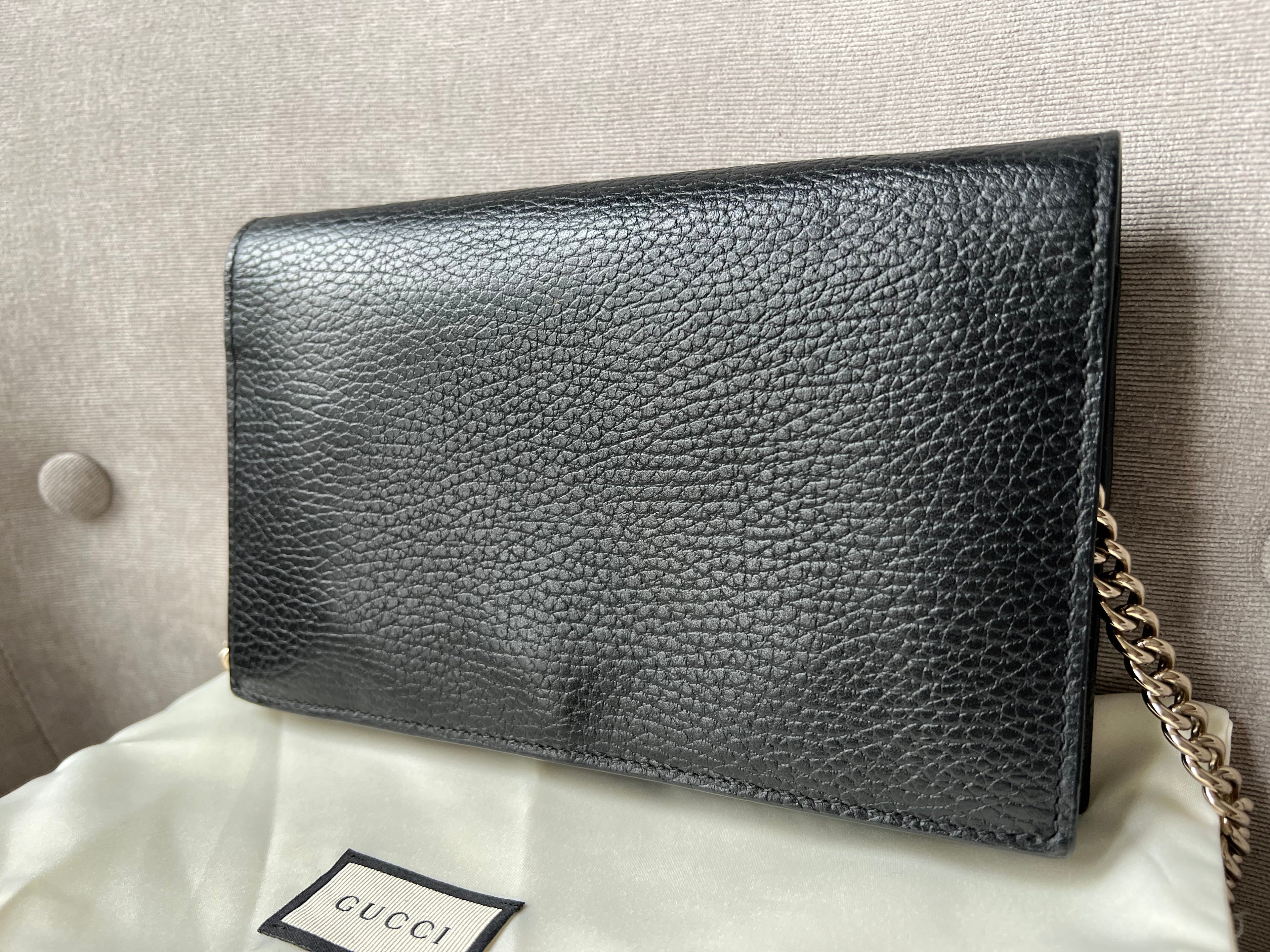 Gucci Black Interlocking Chain Wallet