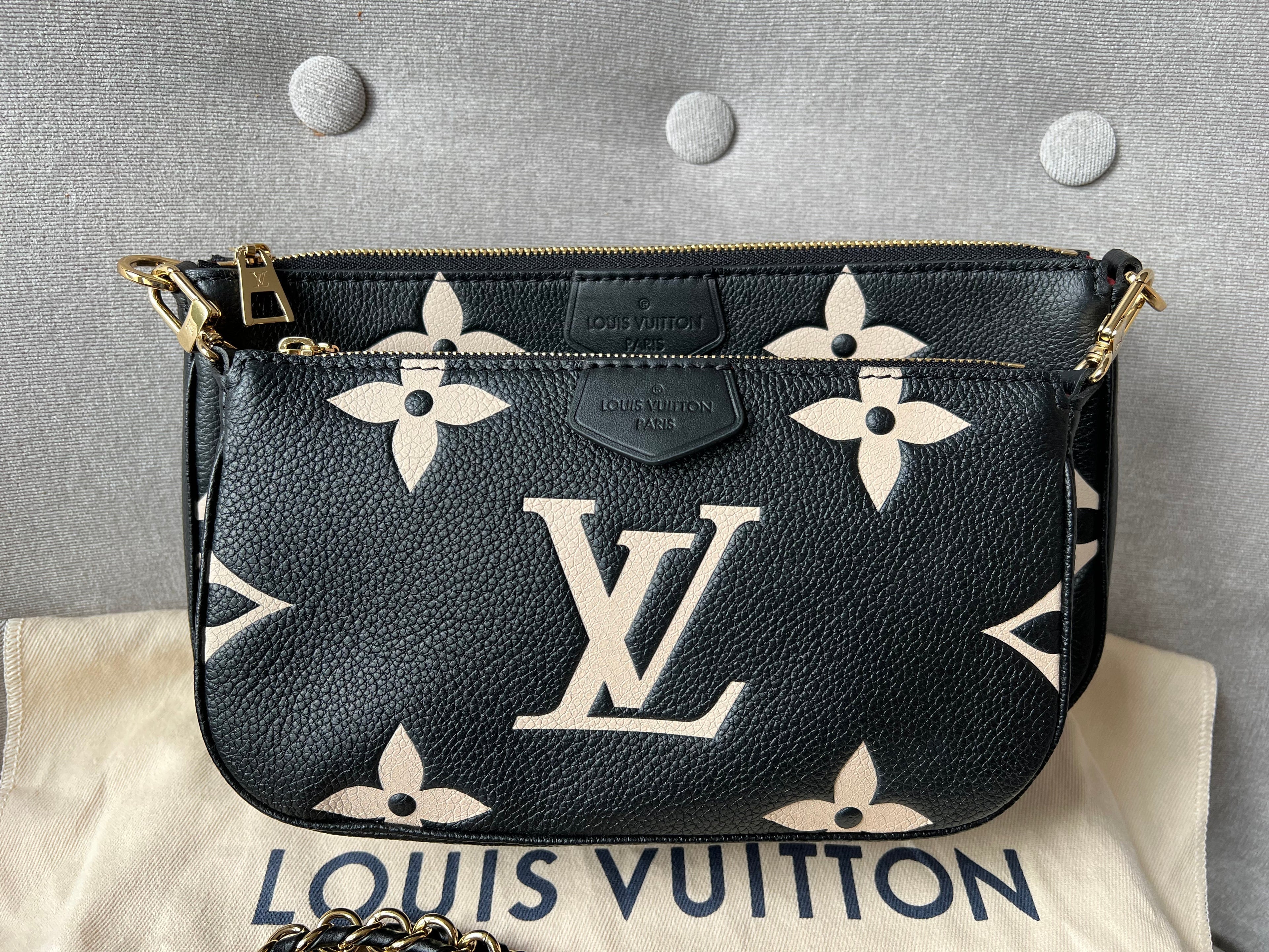 Louis Vuitton Multi Pochette Accessoires Black Beige Empreinte (RRP £2120)