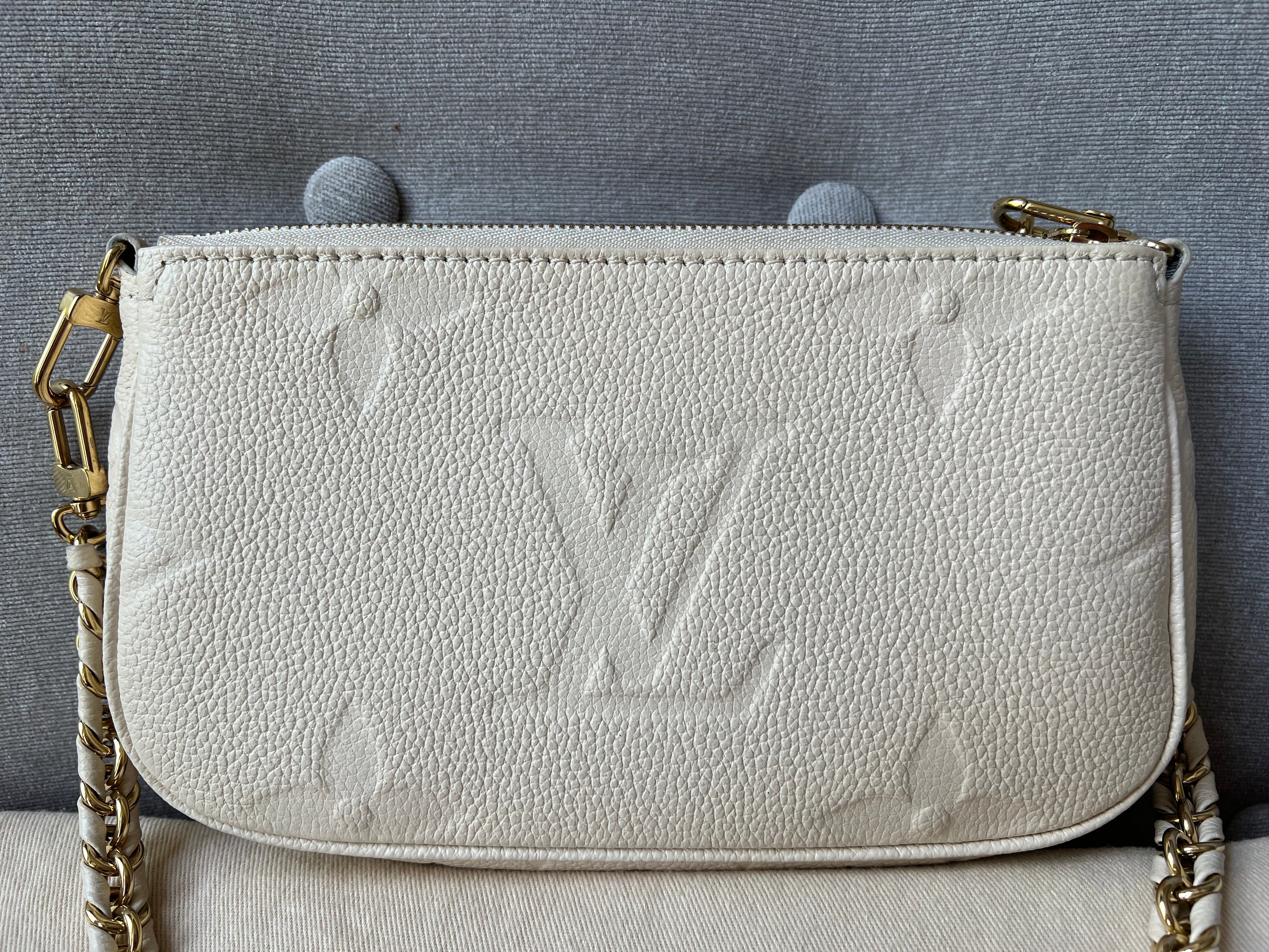 Louis Vuitton Multi Pochette Accessoires Creme Empreinte (RRP £2110)