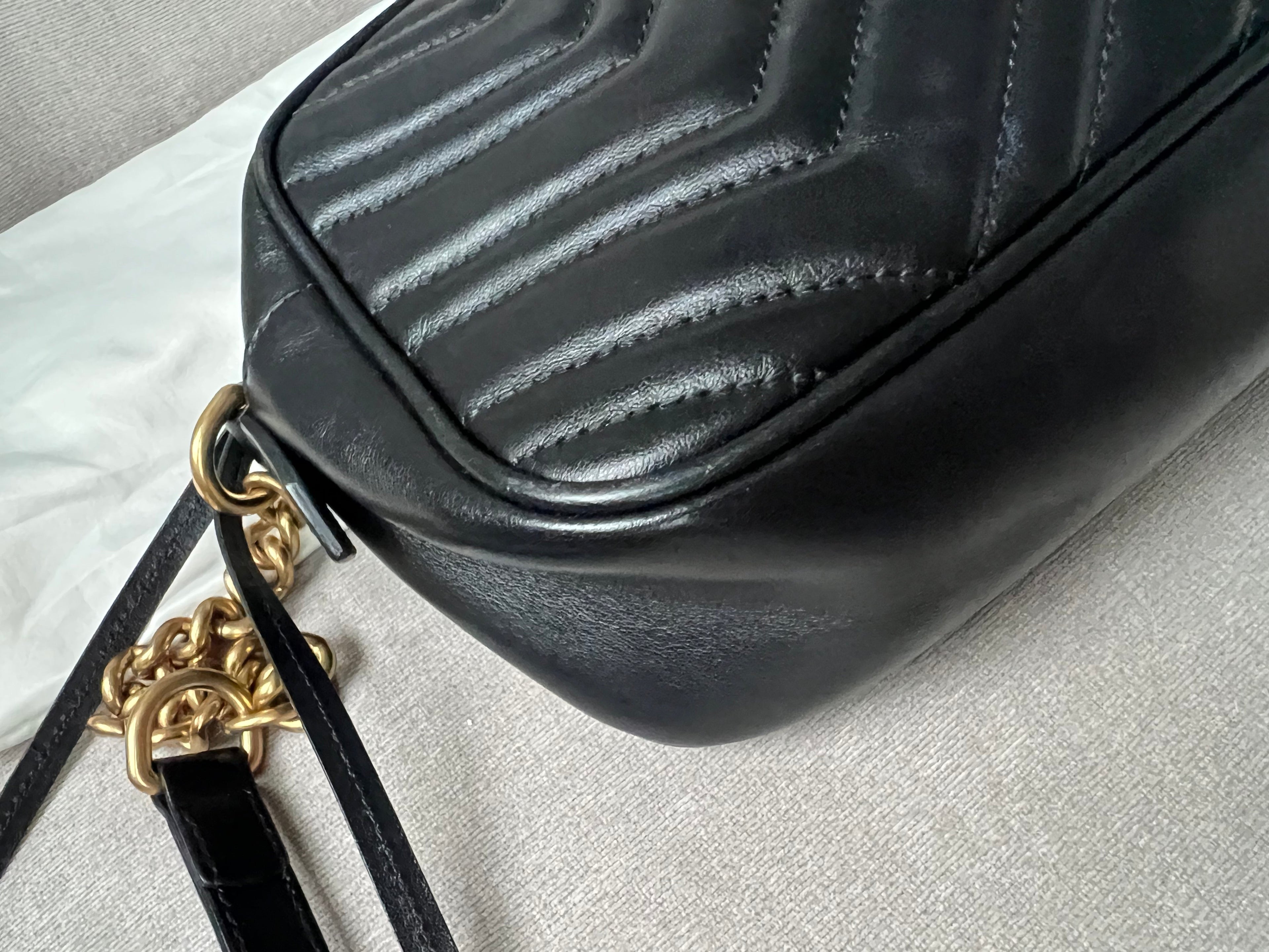Gucci GG Black Marmont Small Shoulder Bag
