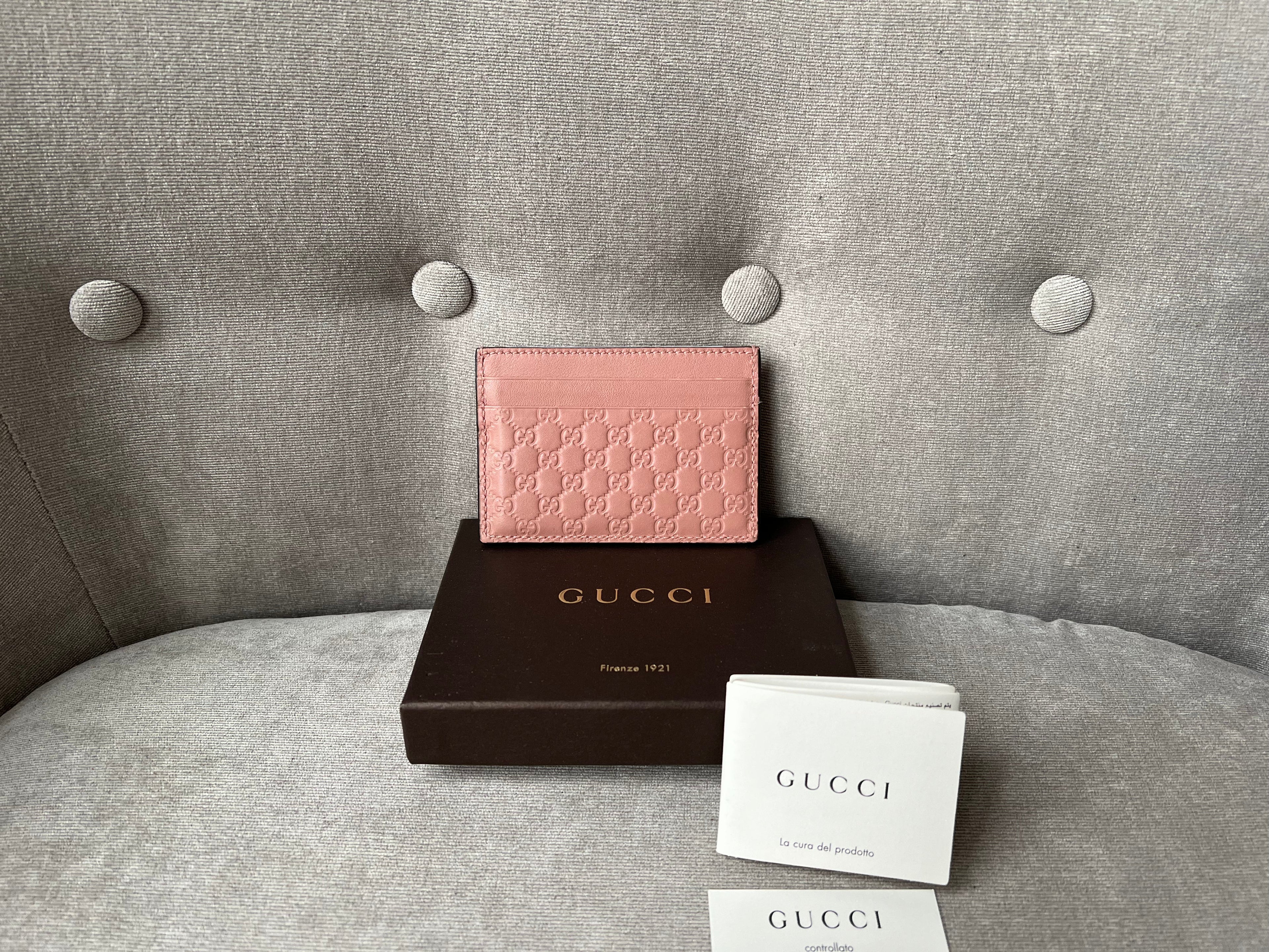 Gucci Pale Pink Guccissima Card Holder (RRP £225)