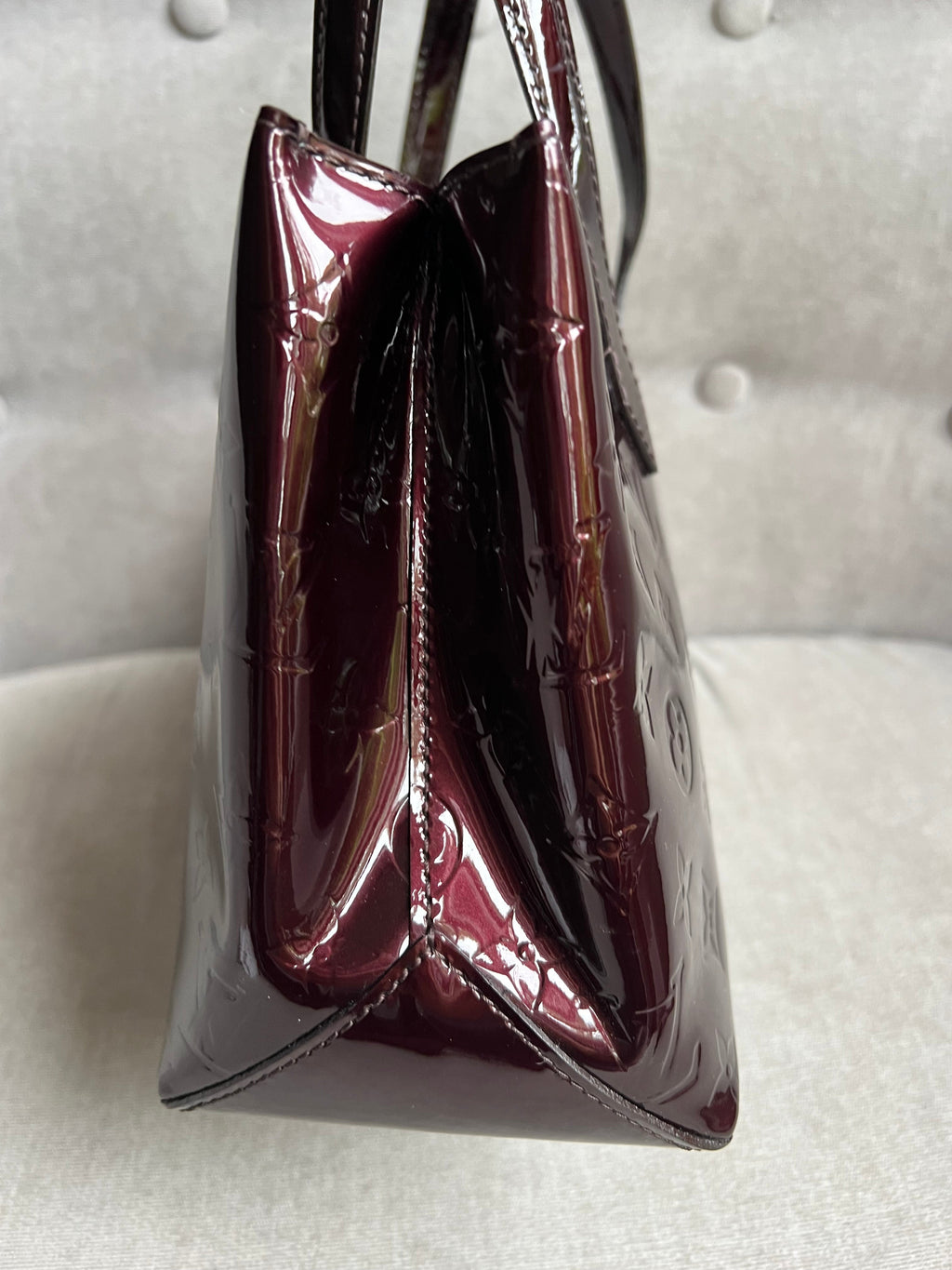 Louis Vuitton Wilshire Amarante Vernis Patent Leather