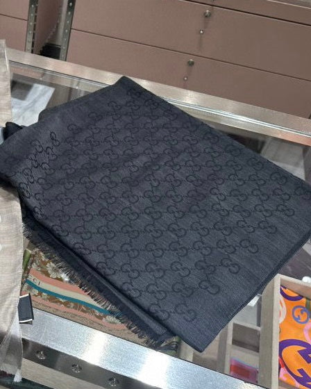 Gucci long scarf black