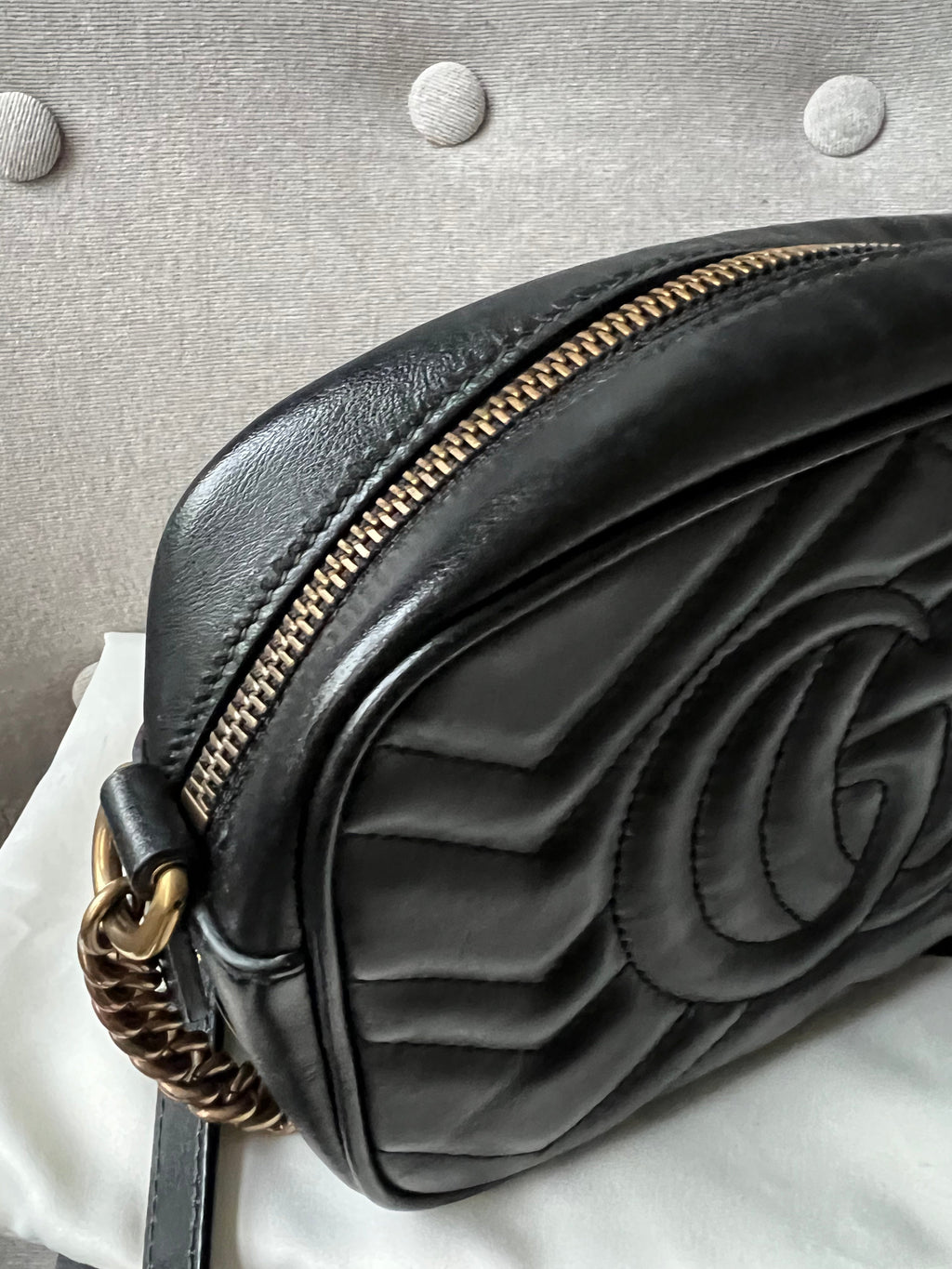 Gucci GG Black Marmont Mini Shoulder Bag (RRP £1,160)