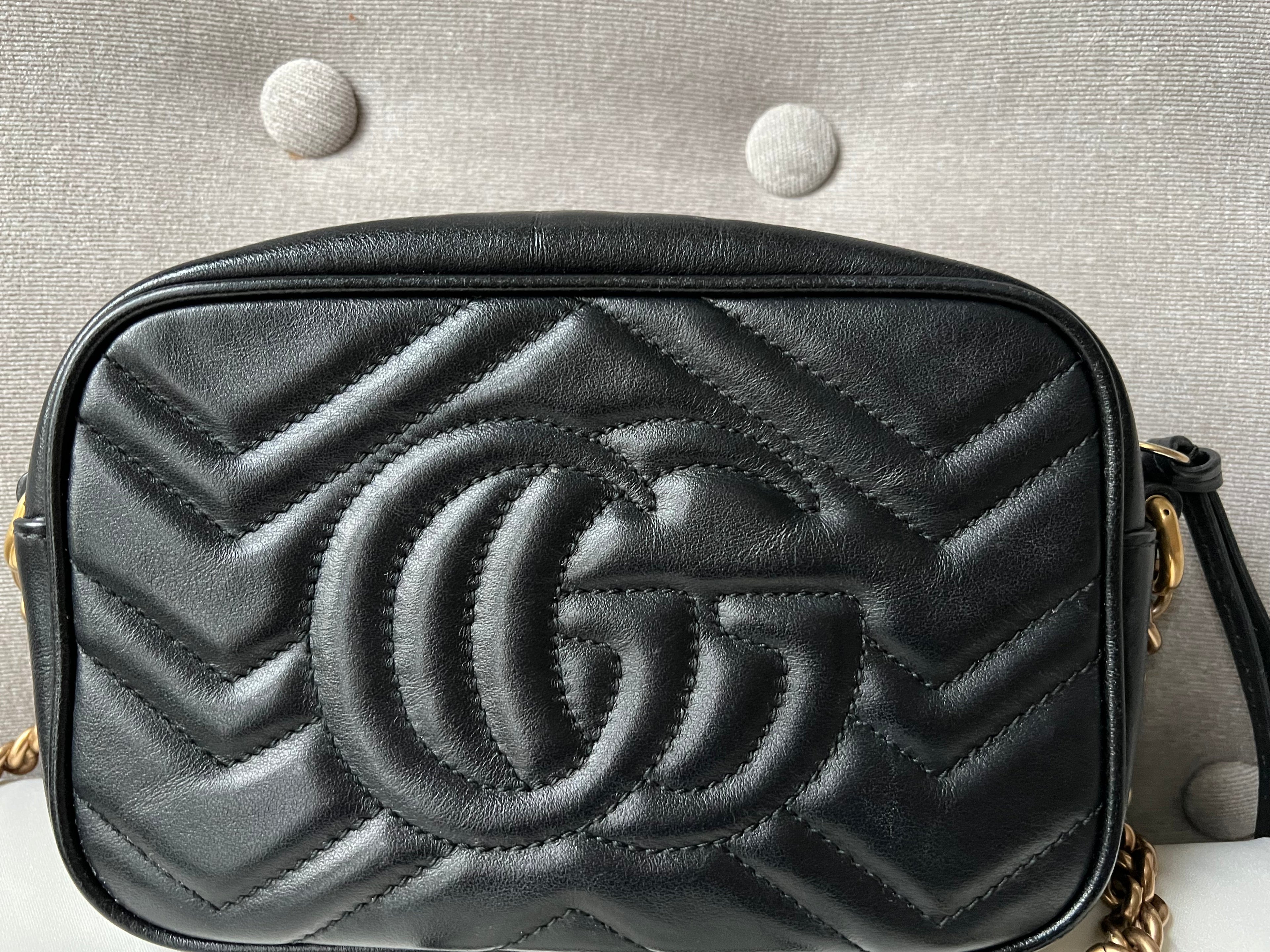 Gucci GG Black Marmont Mini Shoulder Bag (RRP £1,160)