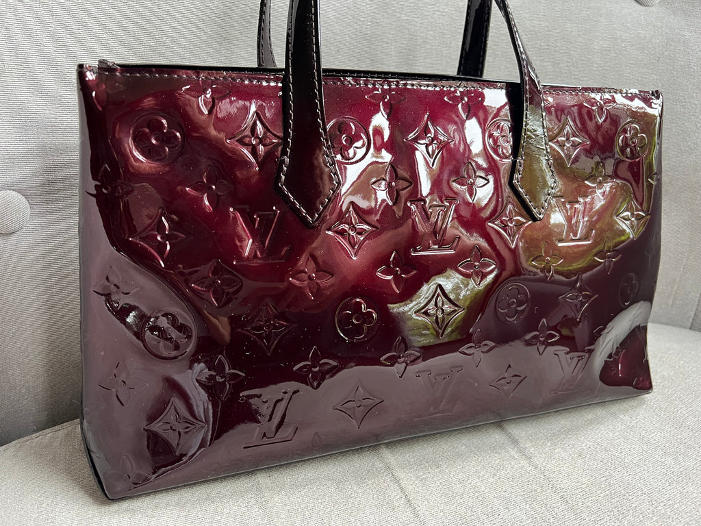 Louis Vuitton Wilshire Amarante Vernis Patent Leather
