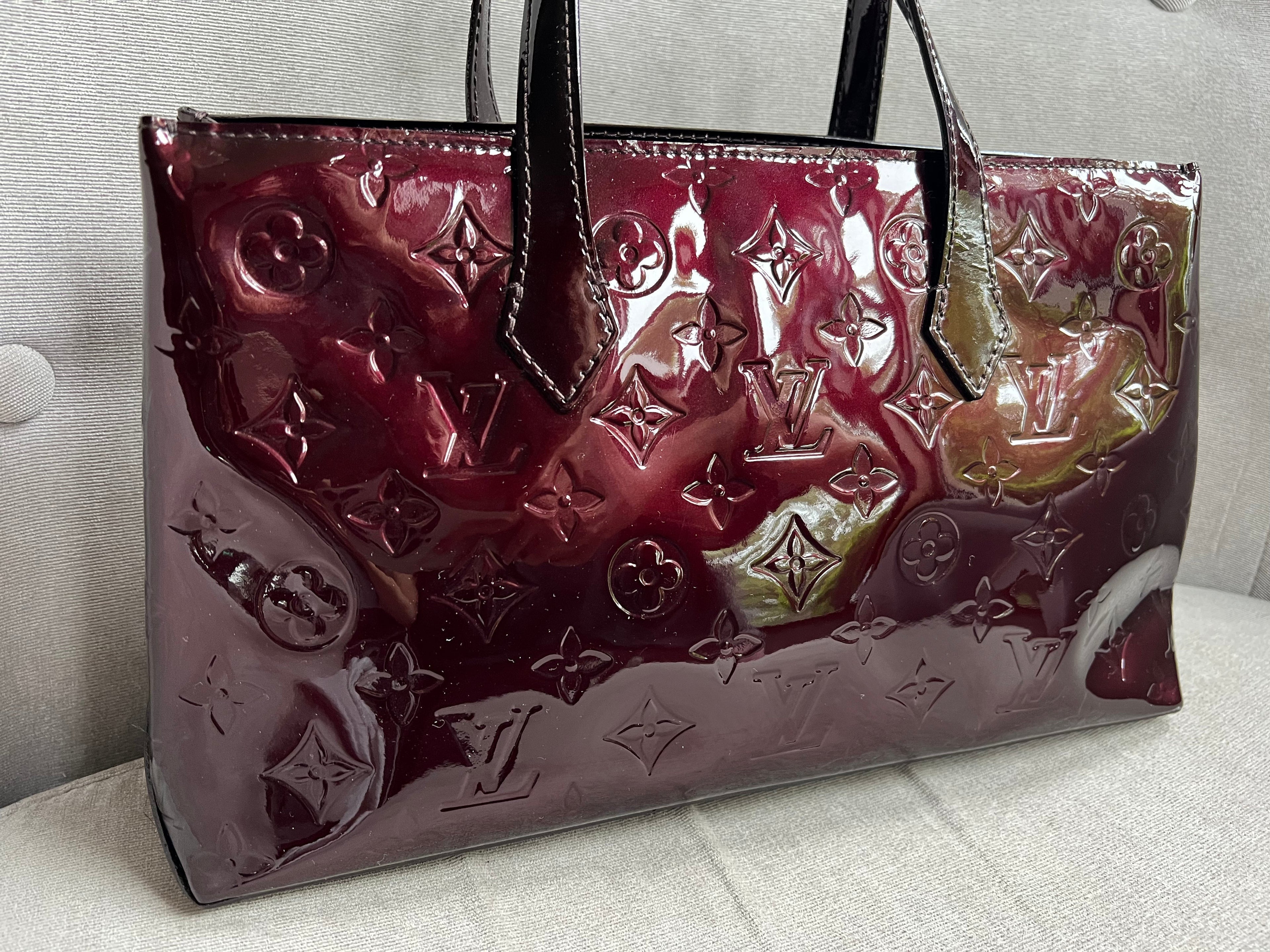 Louis Vuitton Wilshire Amarante Vernis Patent Leather