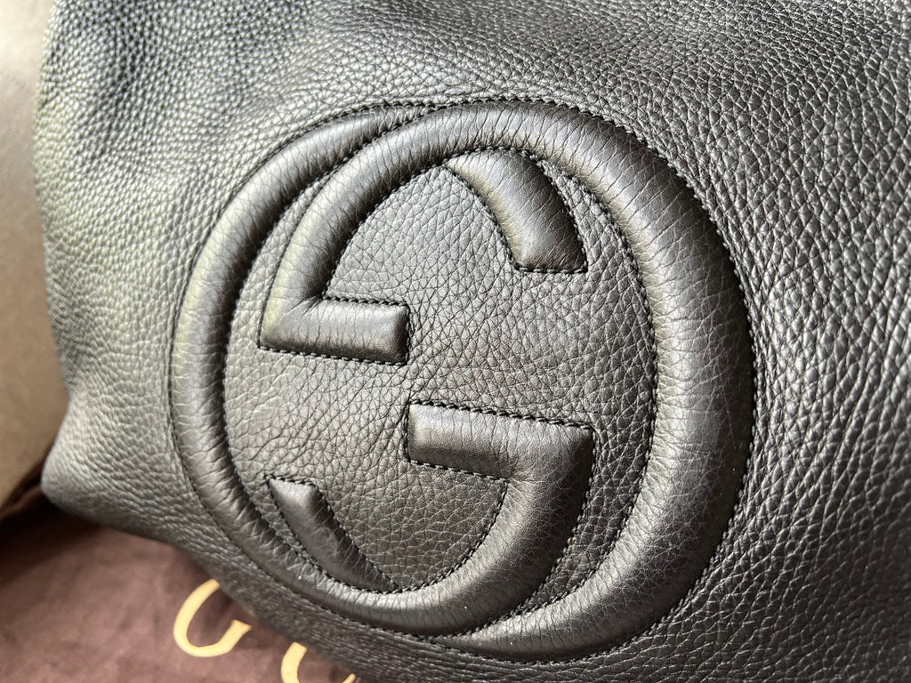 Gucci Soho Large Hobo in Black Pebbled Calfskin