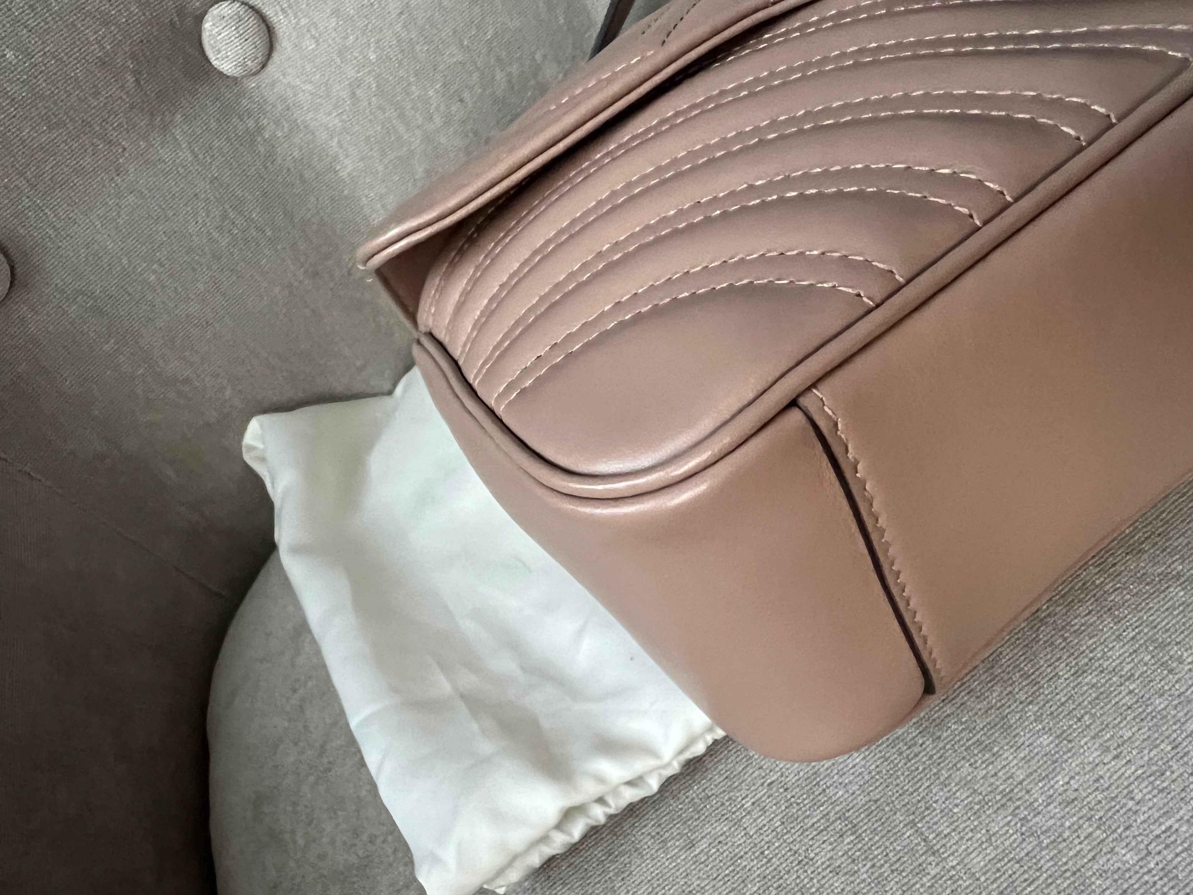 Gucci GG Dusty Pink Marmont Small Shoulder Bag (RRP £1800)