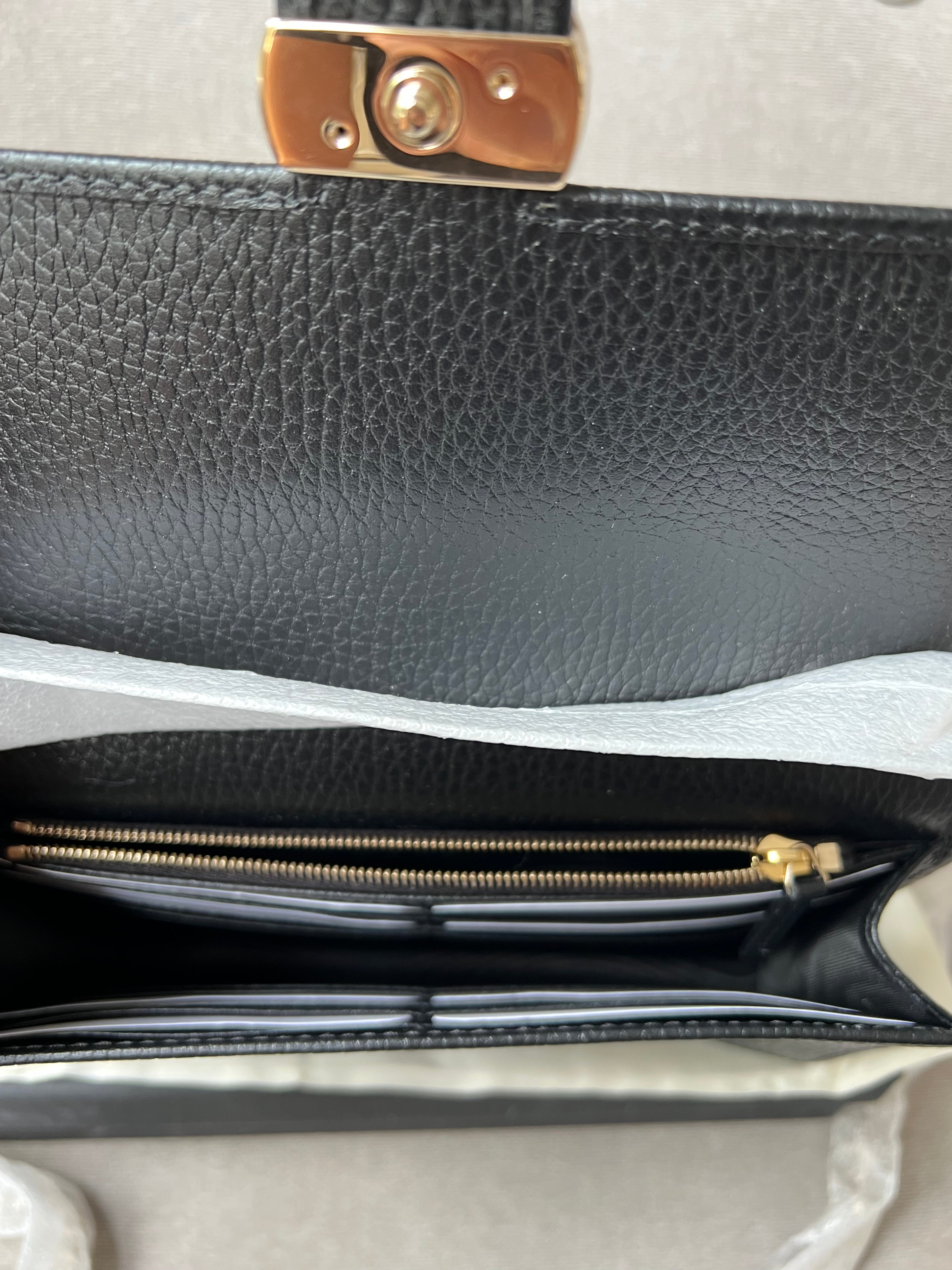 Gucci Black Interlocking Chain Wallet