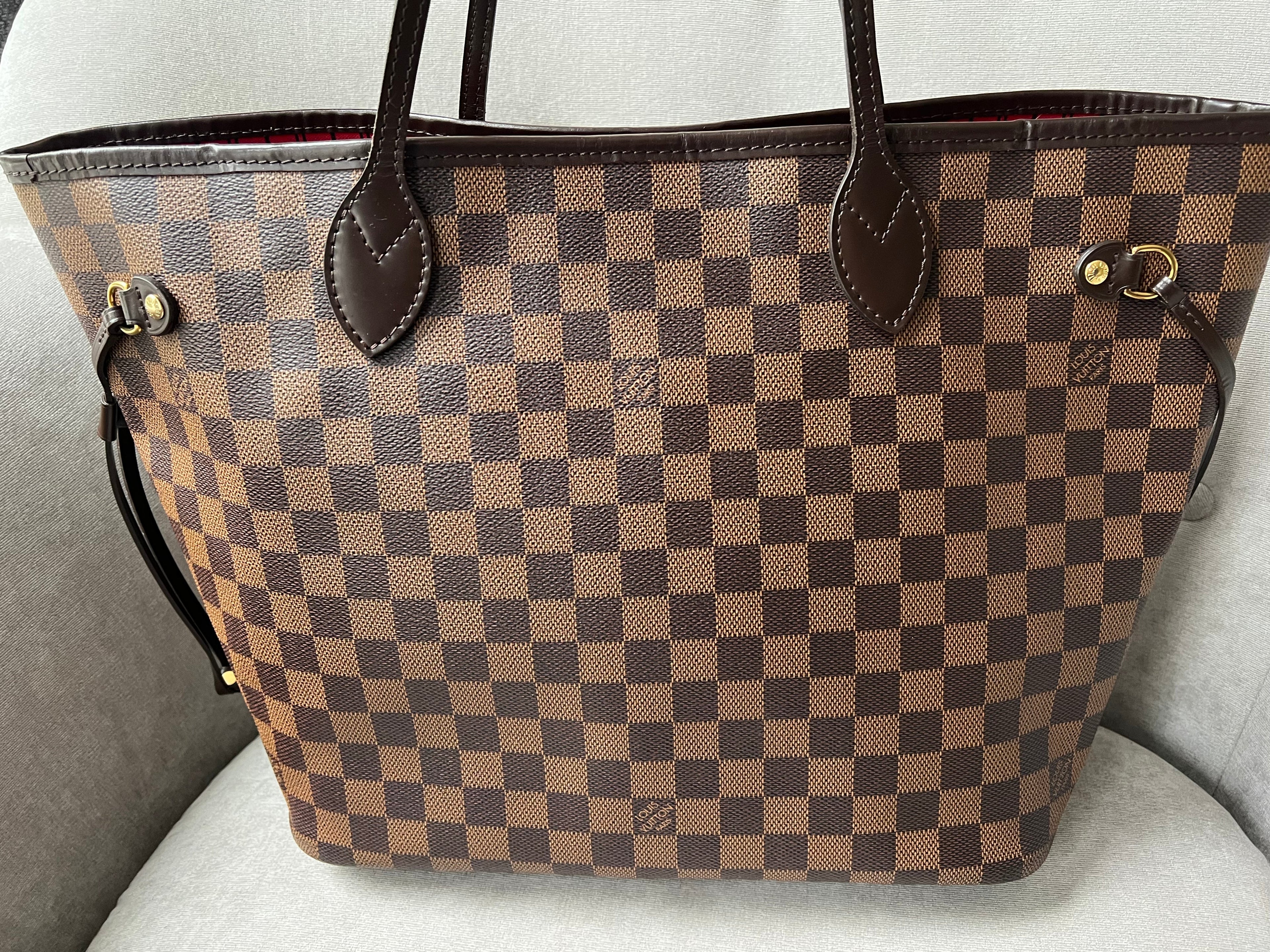 Louis Vuitton Neverfull MM Damier Ebene Cherry Interior (RRP £1,410)