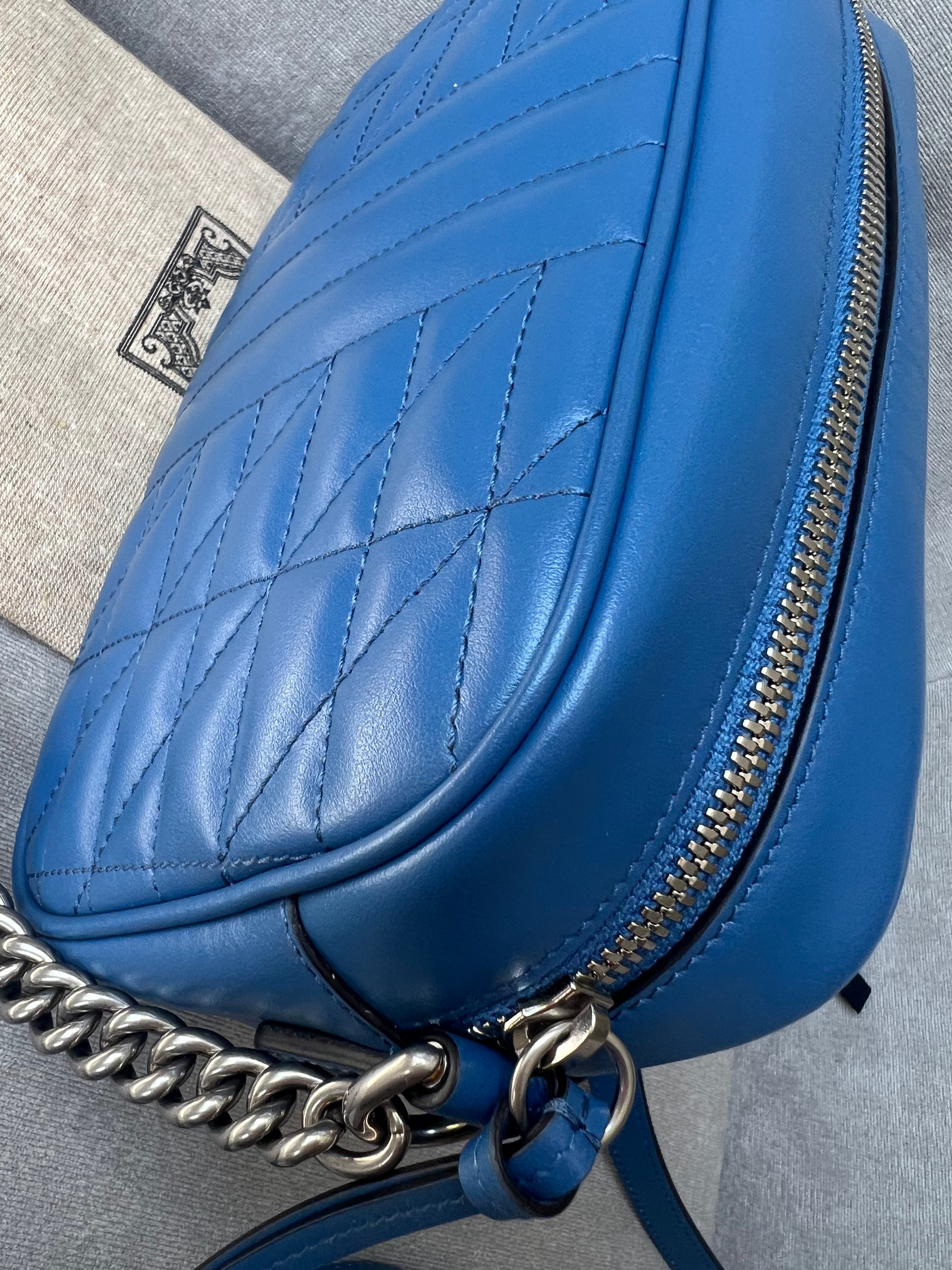 Gucci Aria GG Blue Marmont Small Shoulder Bag (RRP £1250)