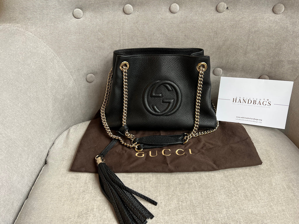 Gucci Black Mini Soho Chain Tote