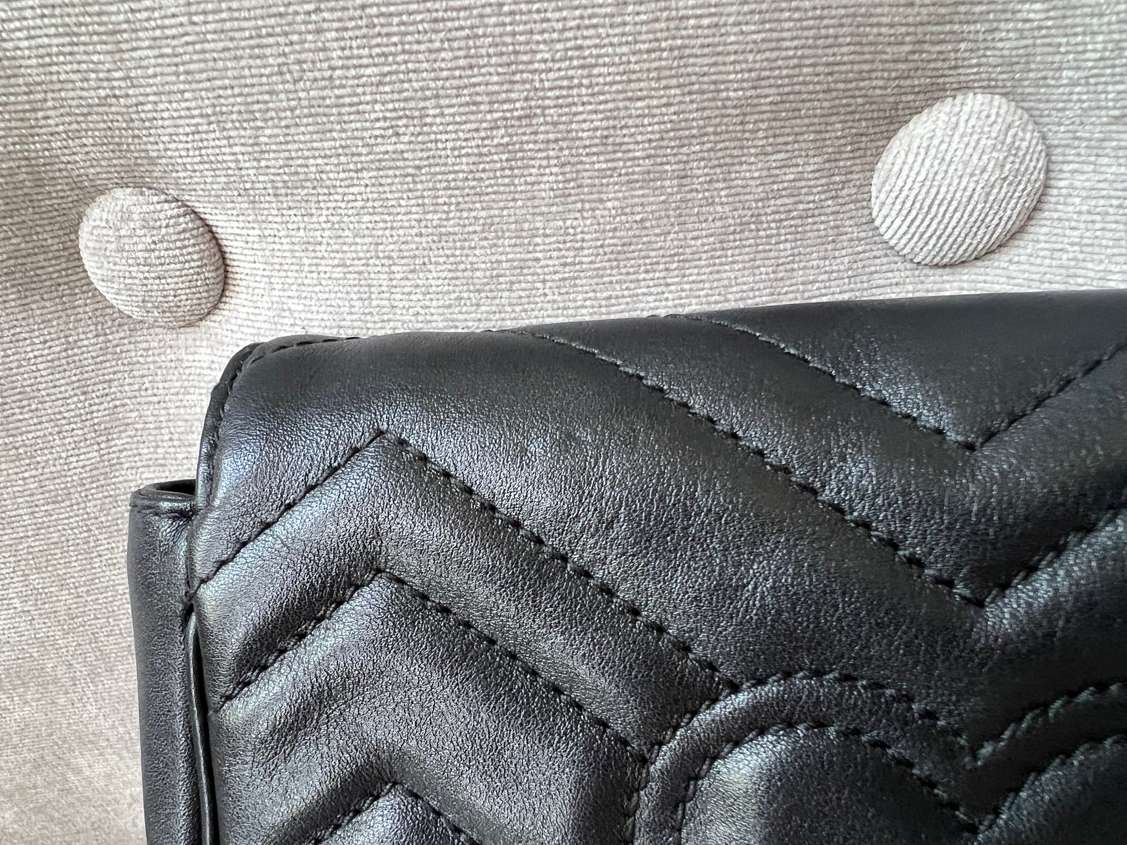 Gucci GG Black Marmont Super Mini Shoulder Bag