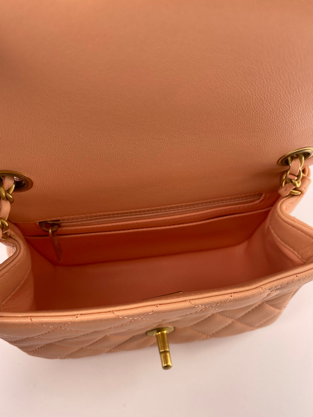 Chanel Pearl Crush Mini Square Flap Bag with Brushed Gold Hardware