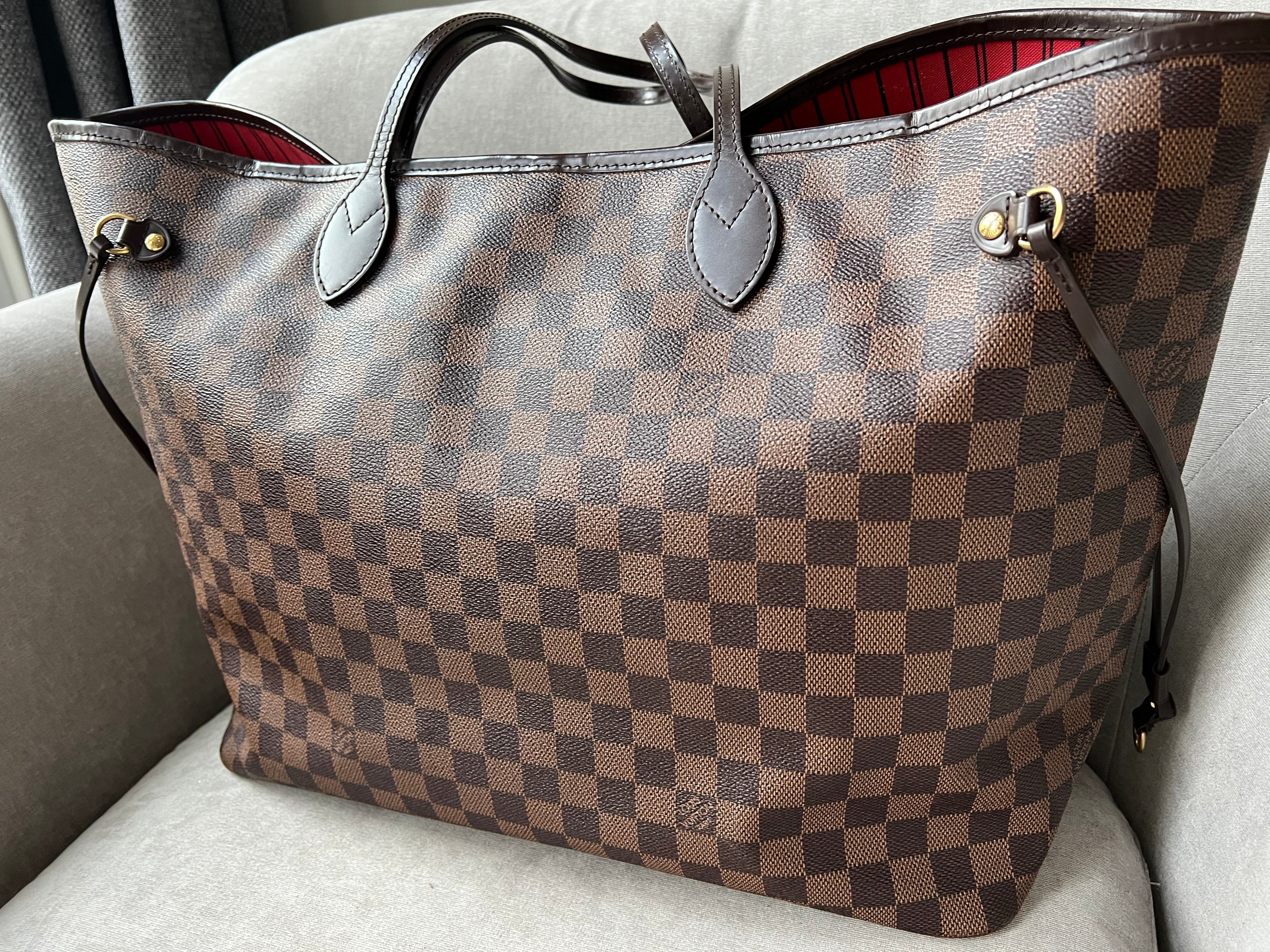 Louis Vuitton Neverfull GM Damier Ebene Cherry Interior (RRP £1,450)