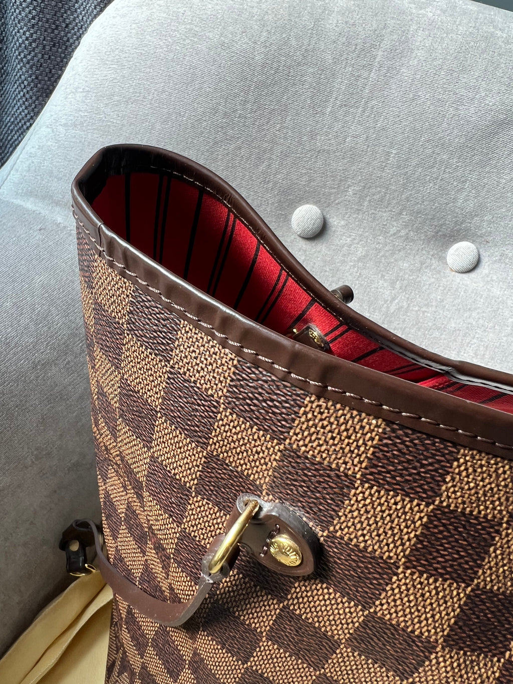 Louis Vuitton Neverfull GM Damier Ebene Cherry Interior (RRP £1,450)