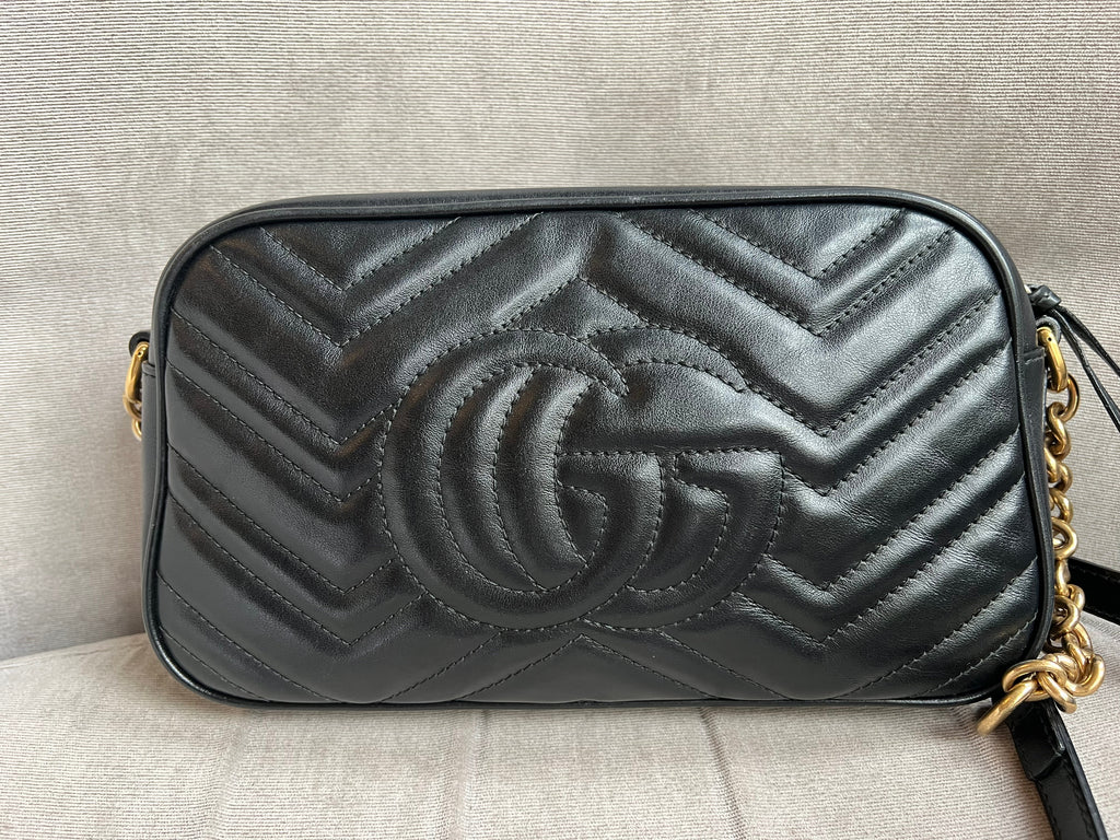 Gucci GG Black Marmont Small Shoulder Bag