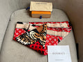 Louis Vuitton Red Tiger Print Silk Shawl
