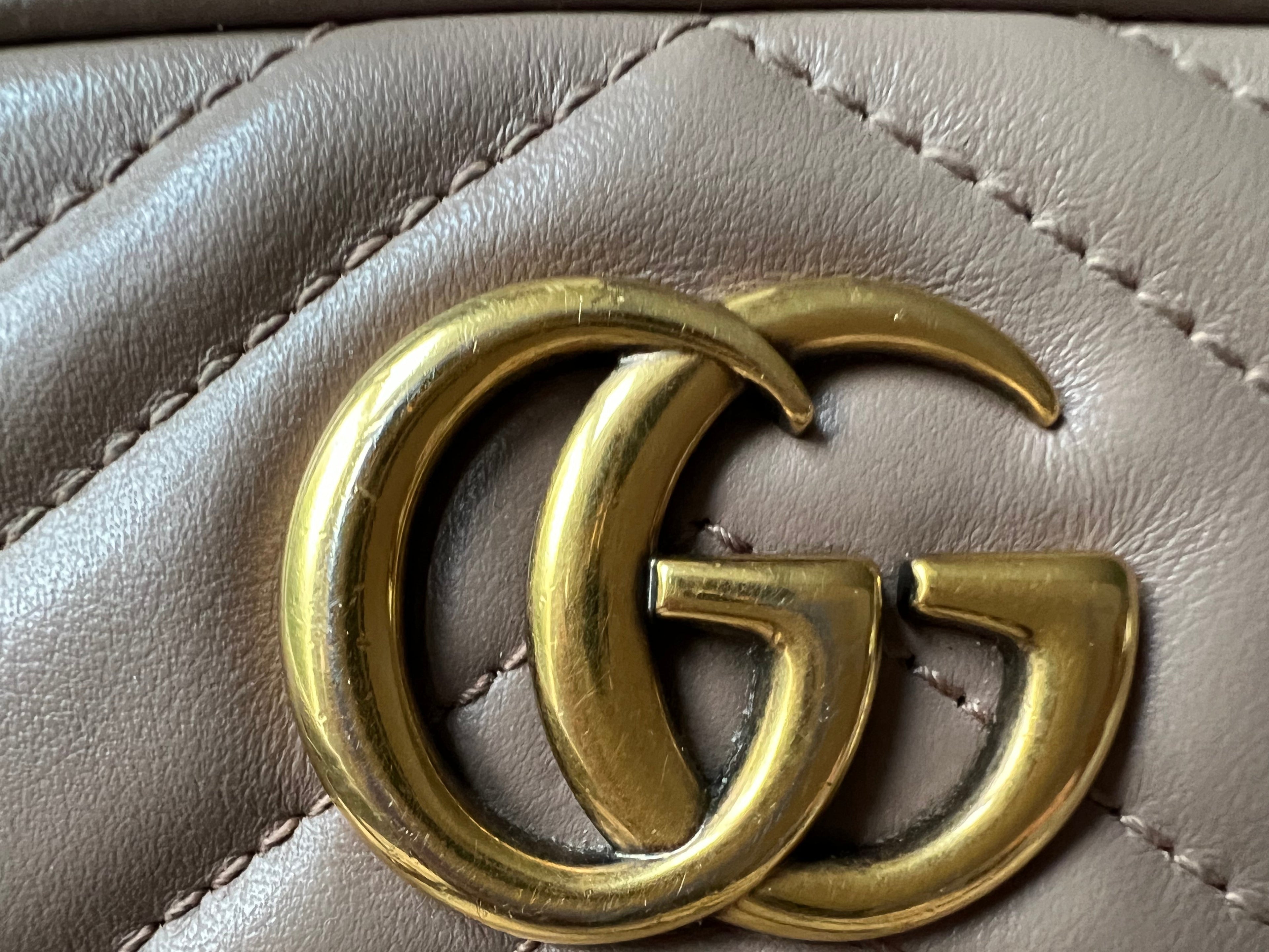 Gucci GG Dusty Pink Marmont Mini Shoulder Bag (RRP £1,160)