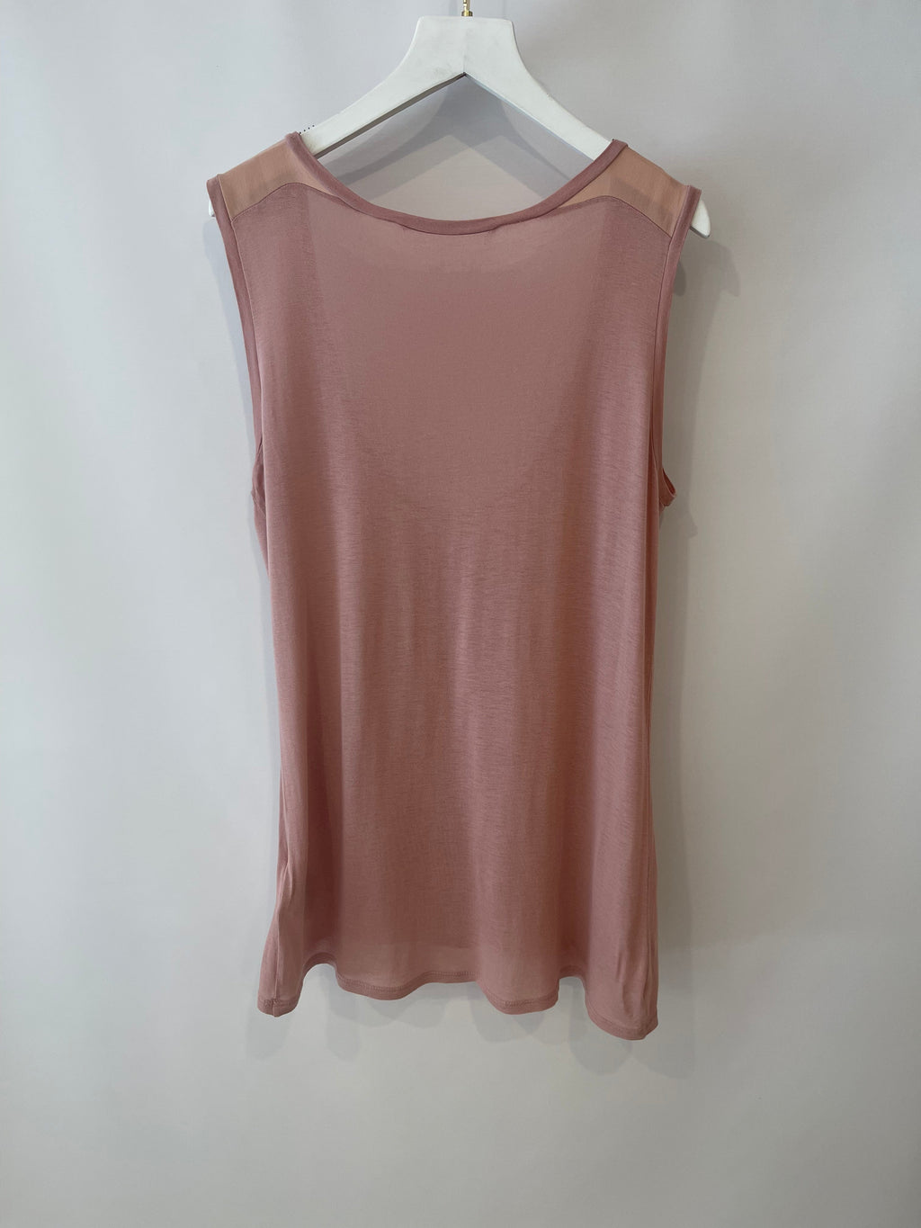 Gucci Dusty Pink Tank Top with Small Gucci Logo Size Small (UK 8)
