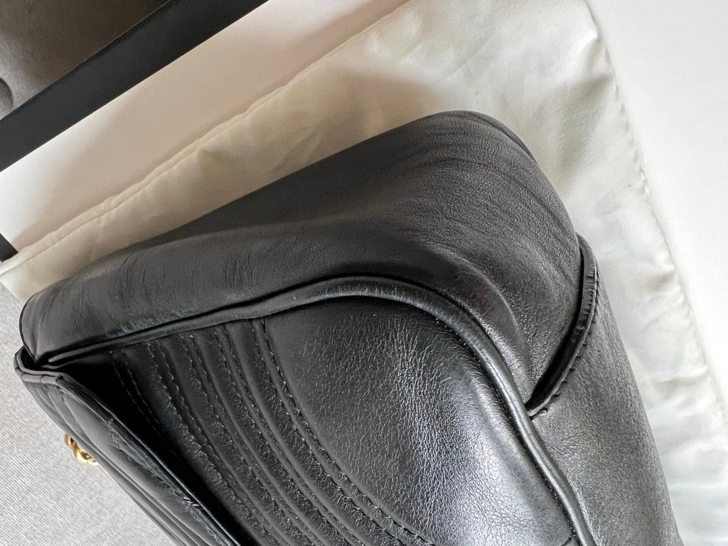 Gucci GG Black Marmont Medium Shoulder Bag (RRP £2,070)