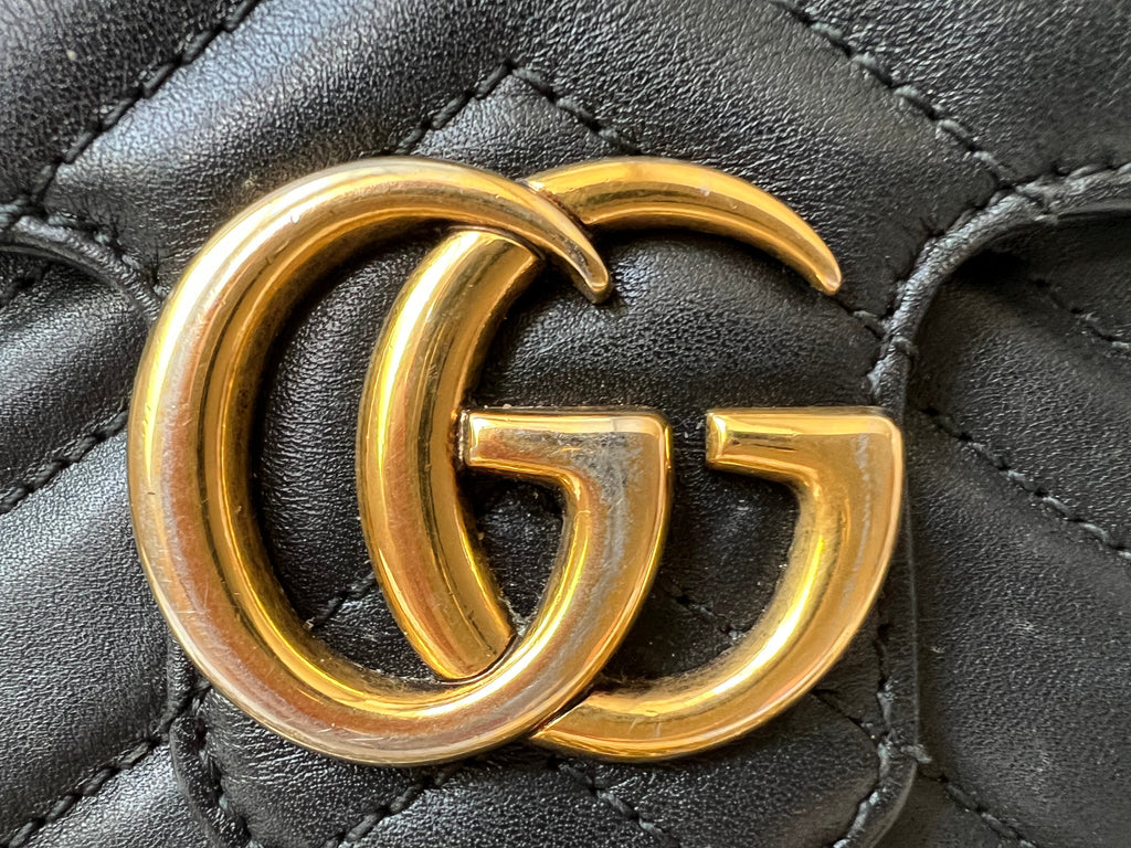 Gucci GG Black Marmont Super Mini Shoulder Bag