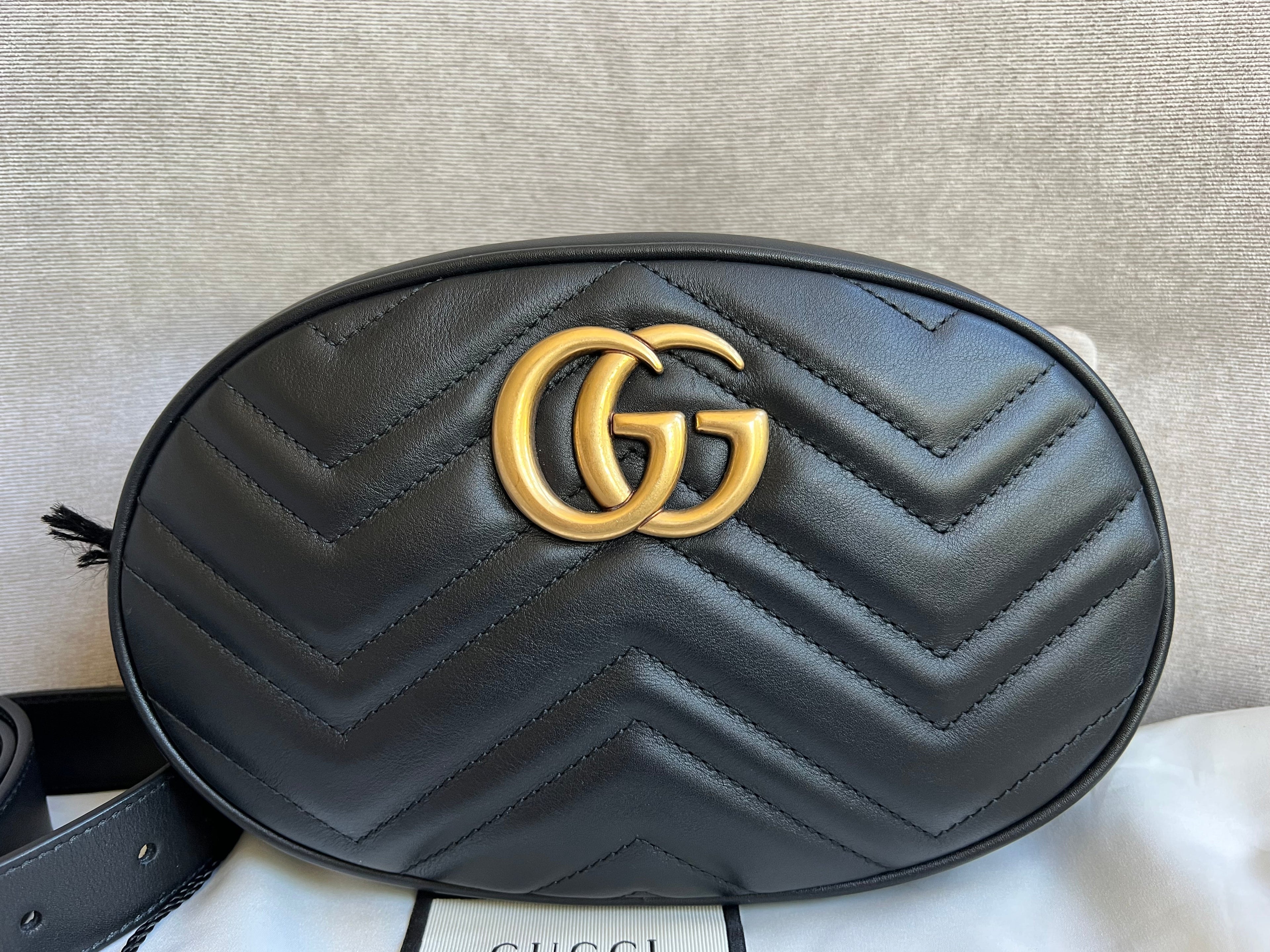 Gucci GG Black Marmont Belt Bag