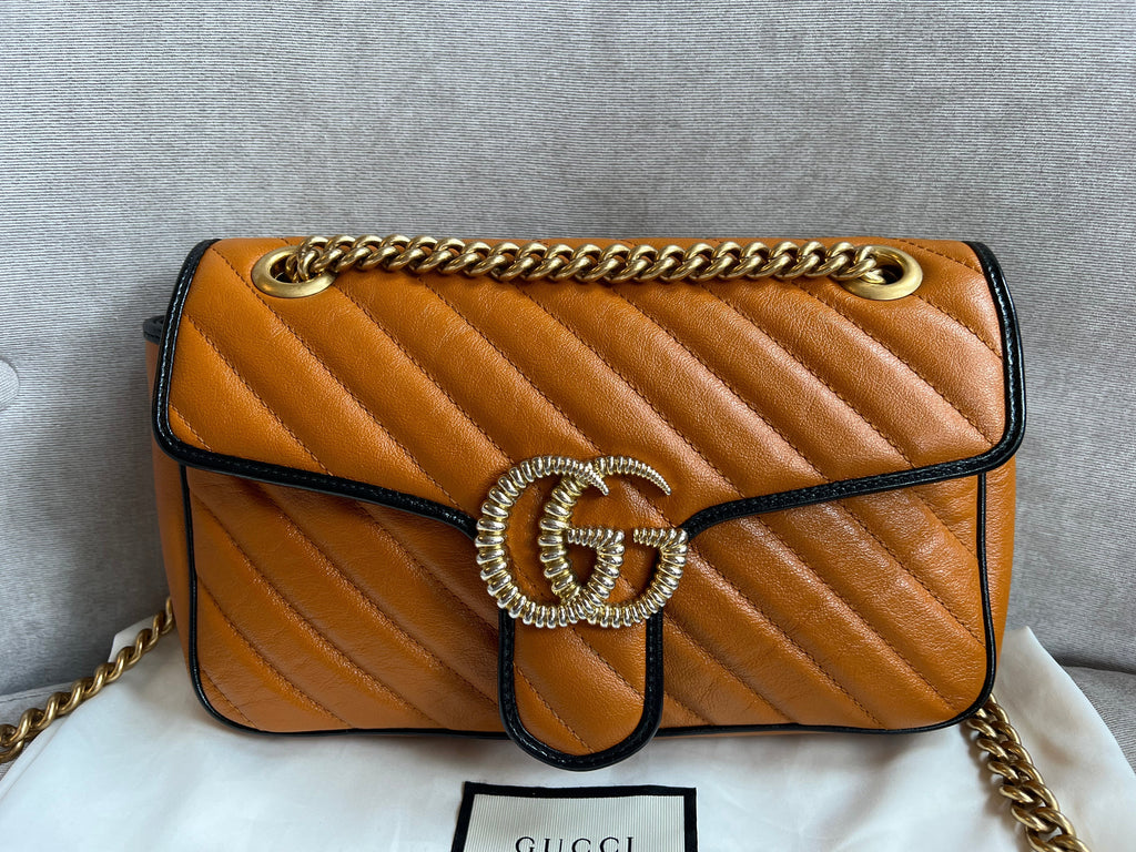 Gucci GG Torchon Tan Marmont Small Shoulder Bag