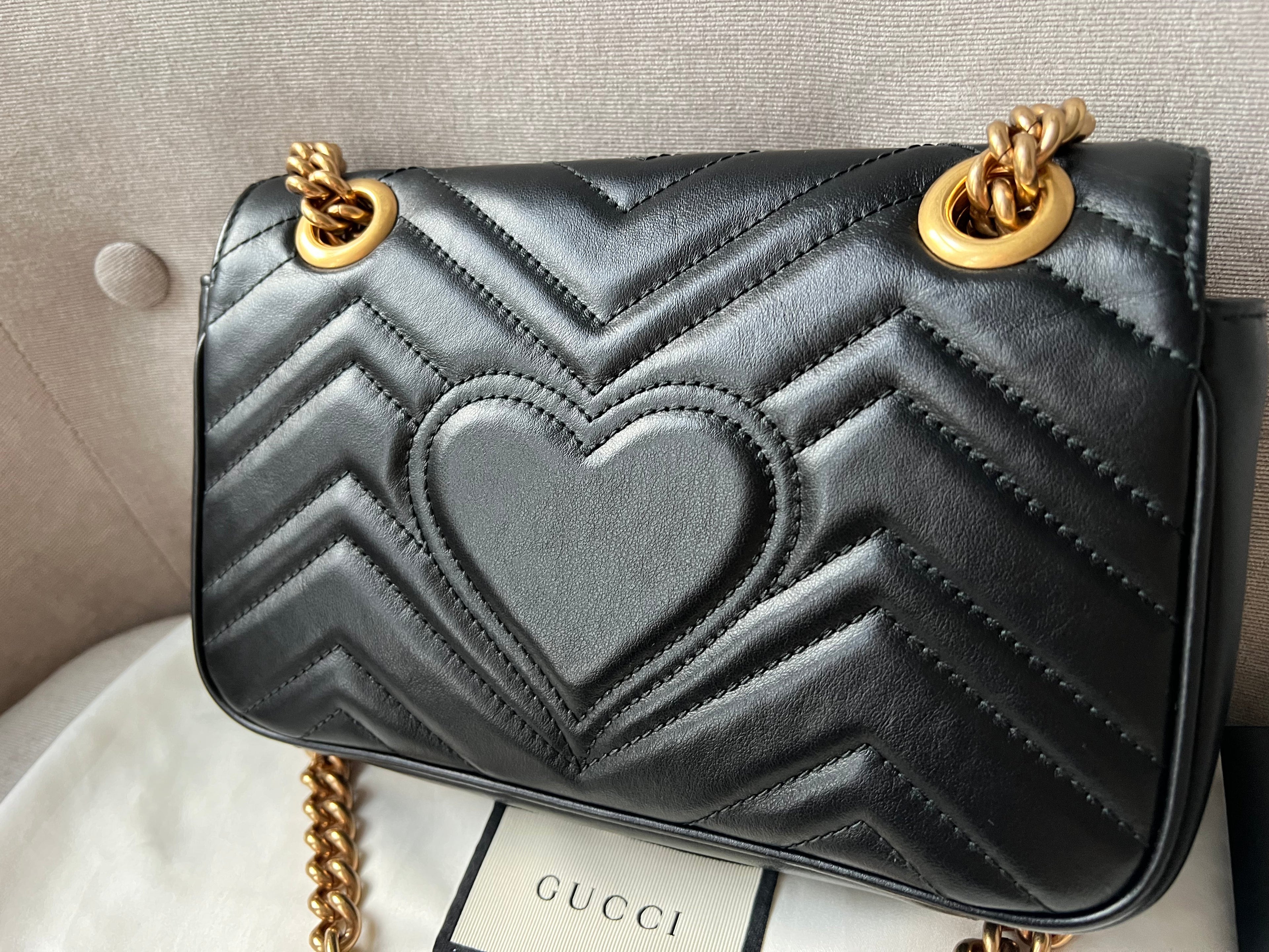 Gucci GG Black Marmont Mini Shoulder Bag