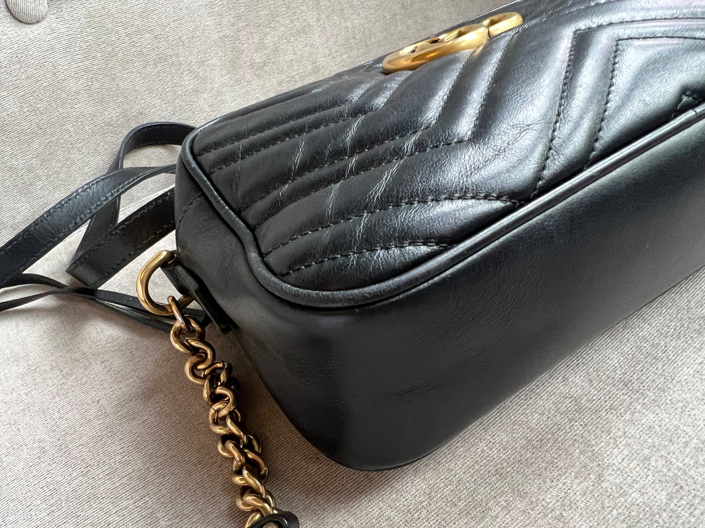 Gucci GG Black Marmont Small Shoulder Bag