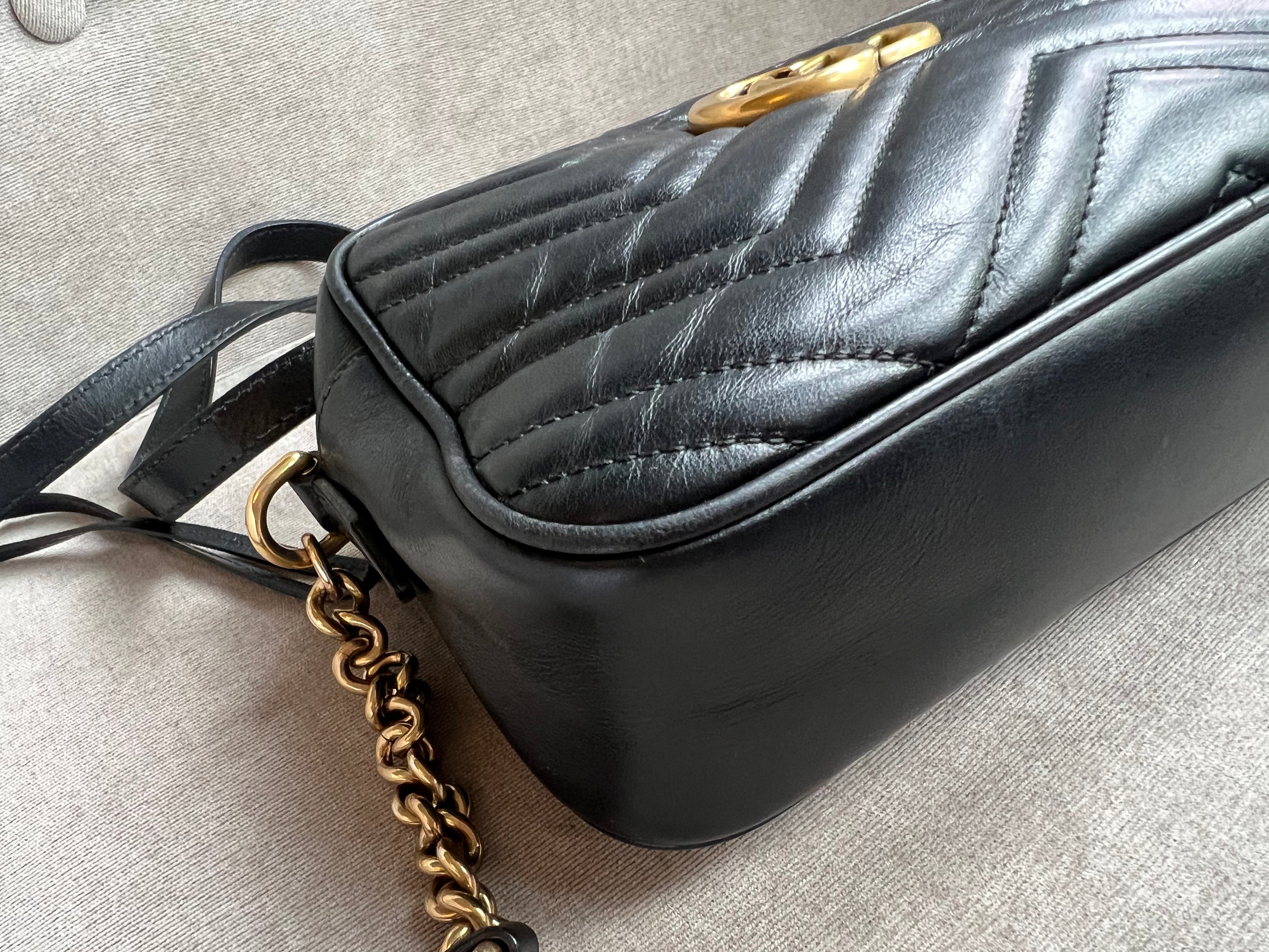 Gucci GG Black Marmont Small Shoulder Bag