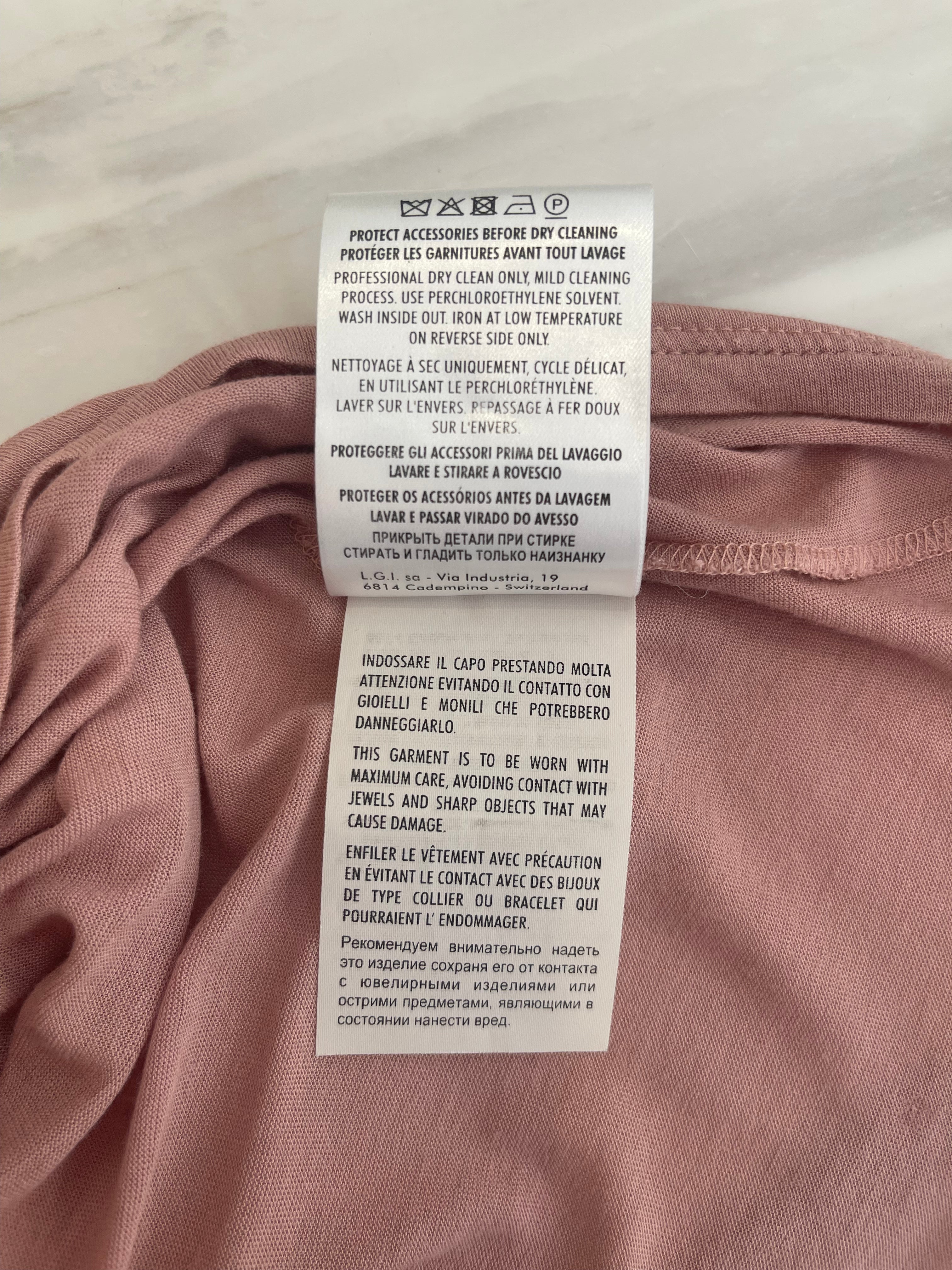Gucci Dusty Pink Tank Top with Small Gucci Logo Size Small (UK 8)