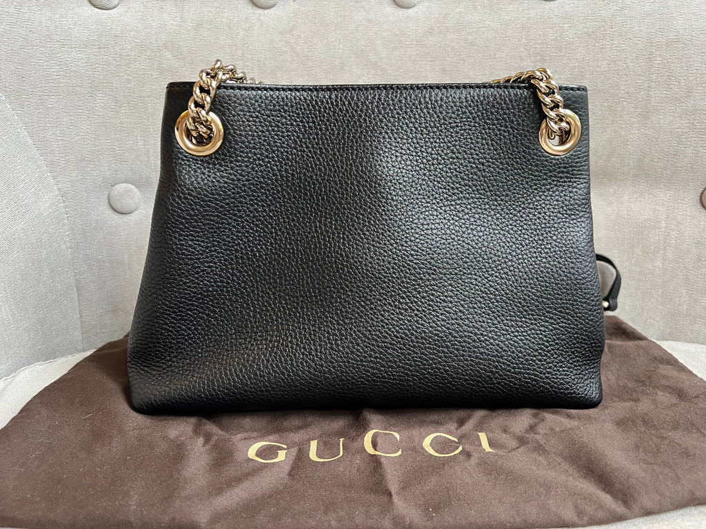 Gucci Black Mini Soho Chain Tote