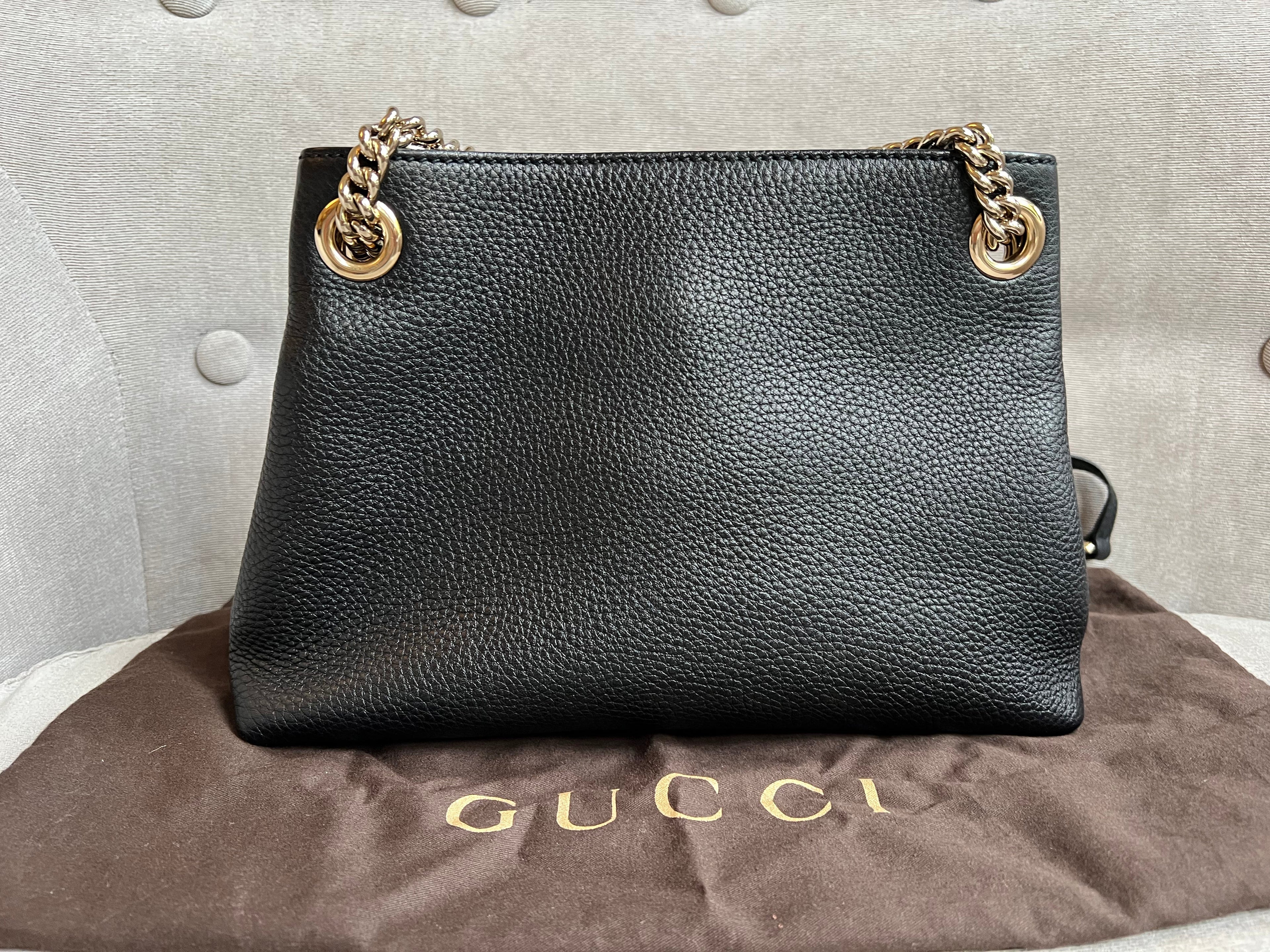 Gucci Black Mini Soho Chain Tote