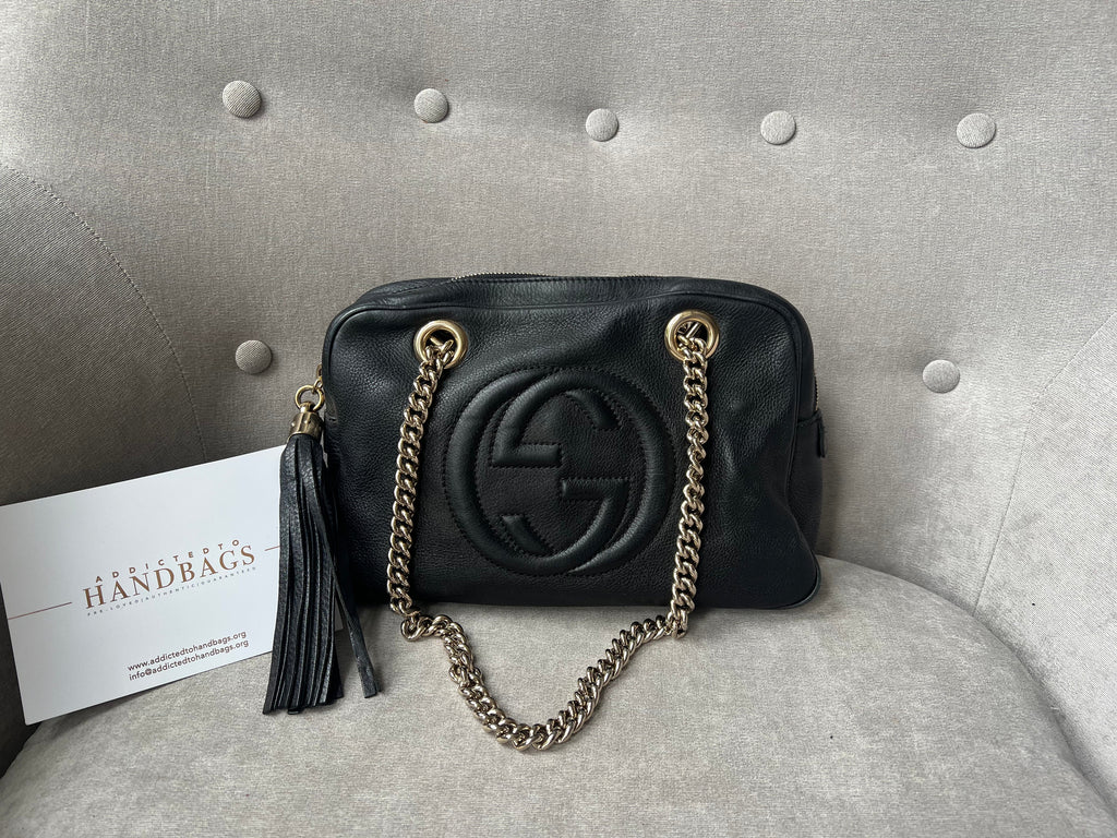 Gucci Black Small Soho Chain Tote