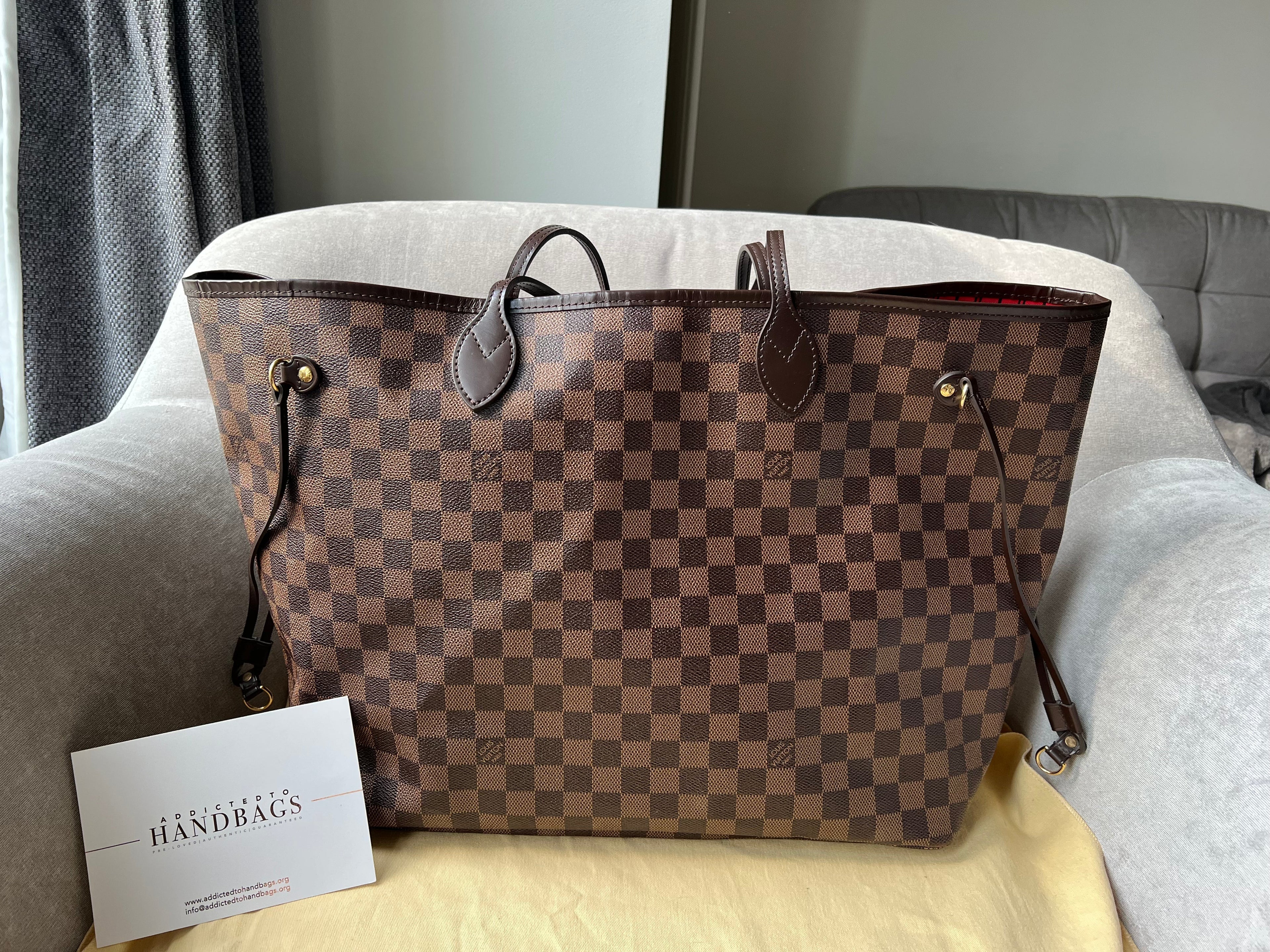 Louis Vuitton Neverfull GM Damier Ebene Cherry Interior (RRP £1,450)