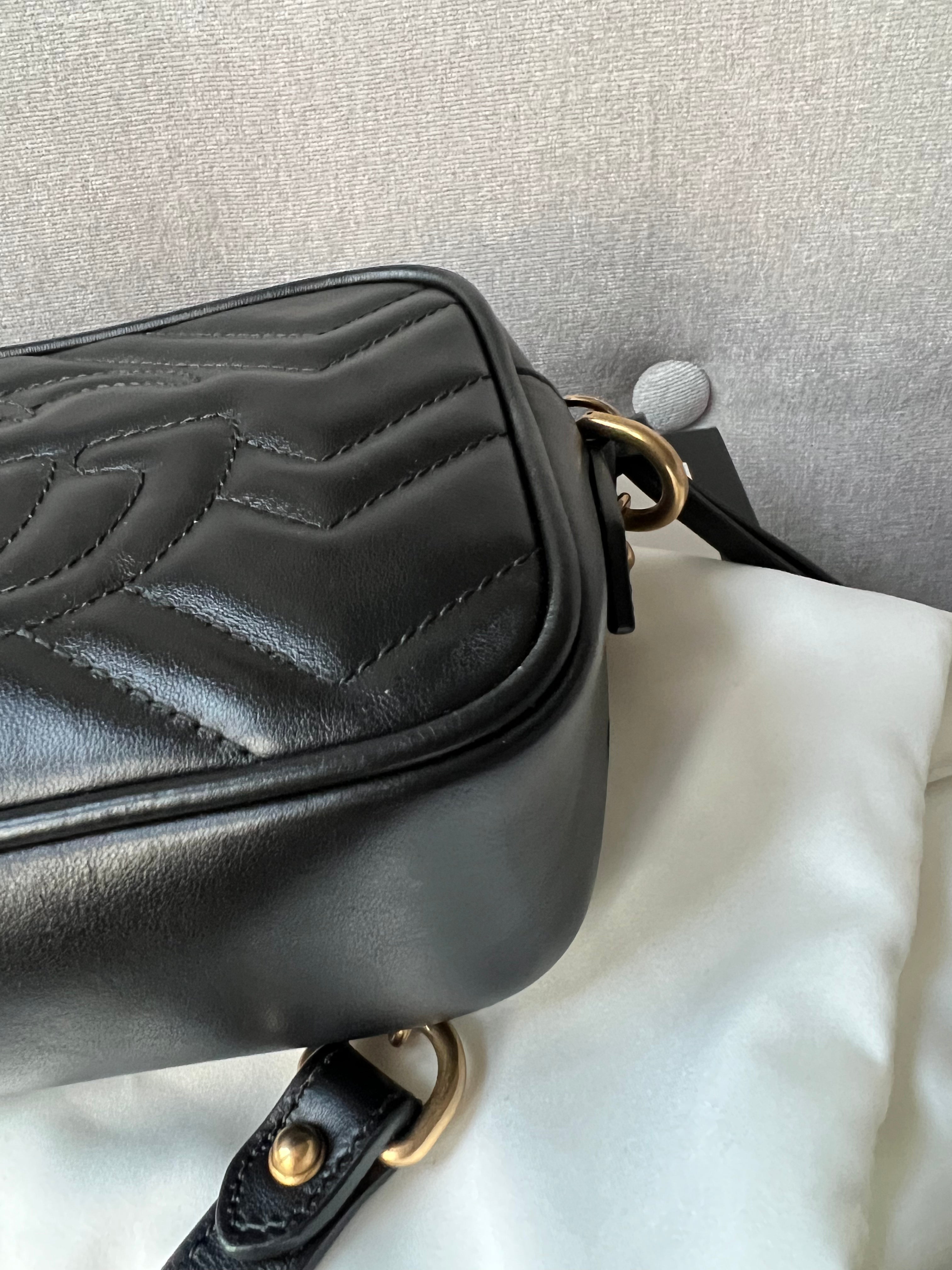 Gucci GG Black Marmont Mini Shoulder Bag (RRP £1,160)