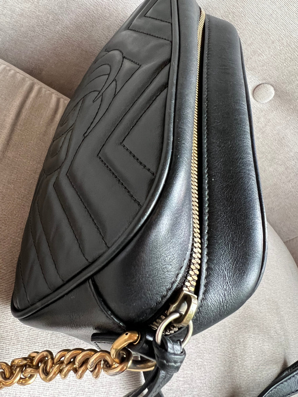 Gucci GG Black Marmont Small Shoulder Bag