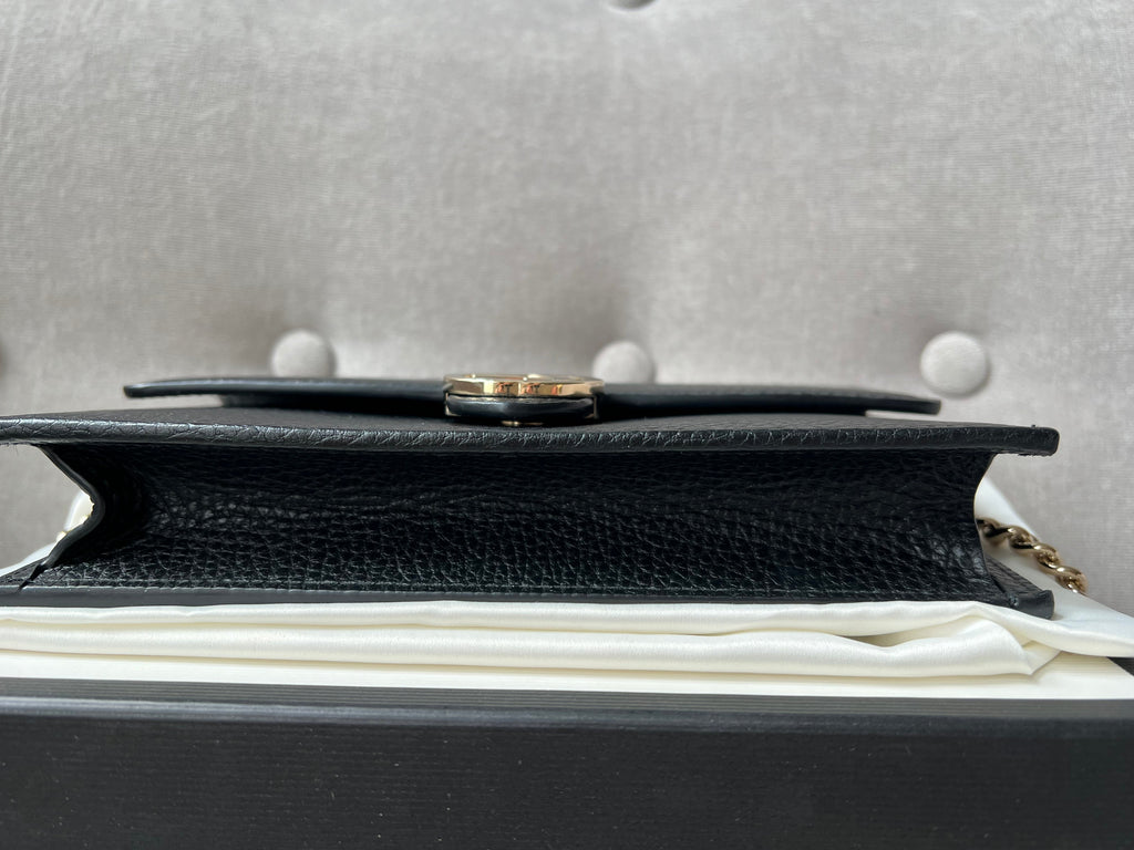 Gucci Black Interlocking Chain Wallet