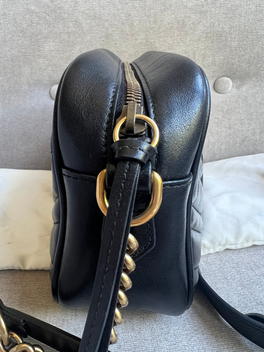Gucci GG Black Marmont Small Shoulder Bag